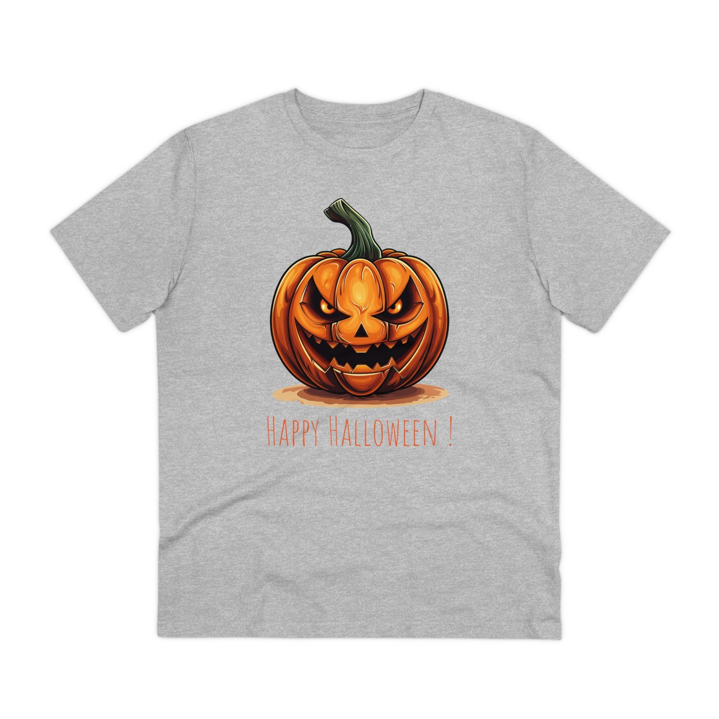 Happy Halloween Eco-Friendly Tee: Scary Pumpkin Design