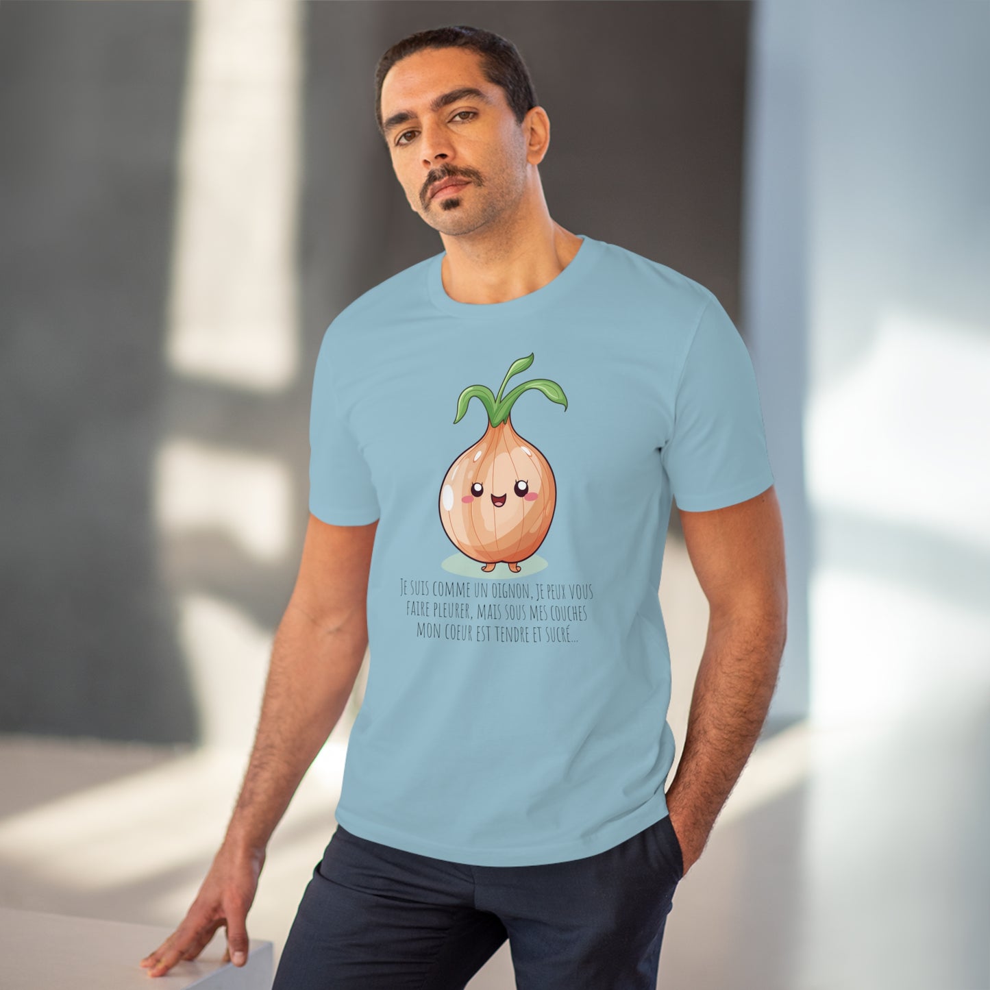 Sweet and Sassy Eco-Friendly Onion T-Shirt for Heartfelt Style - FRENCH