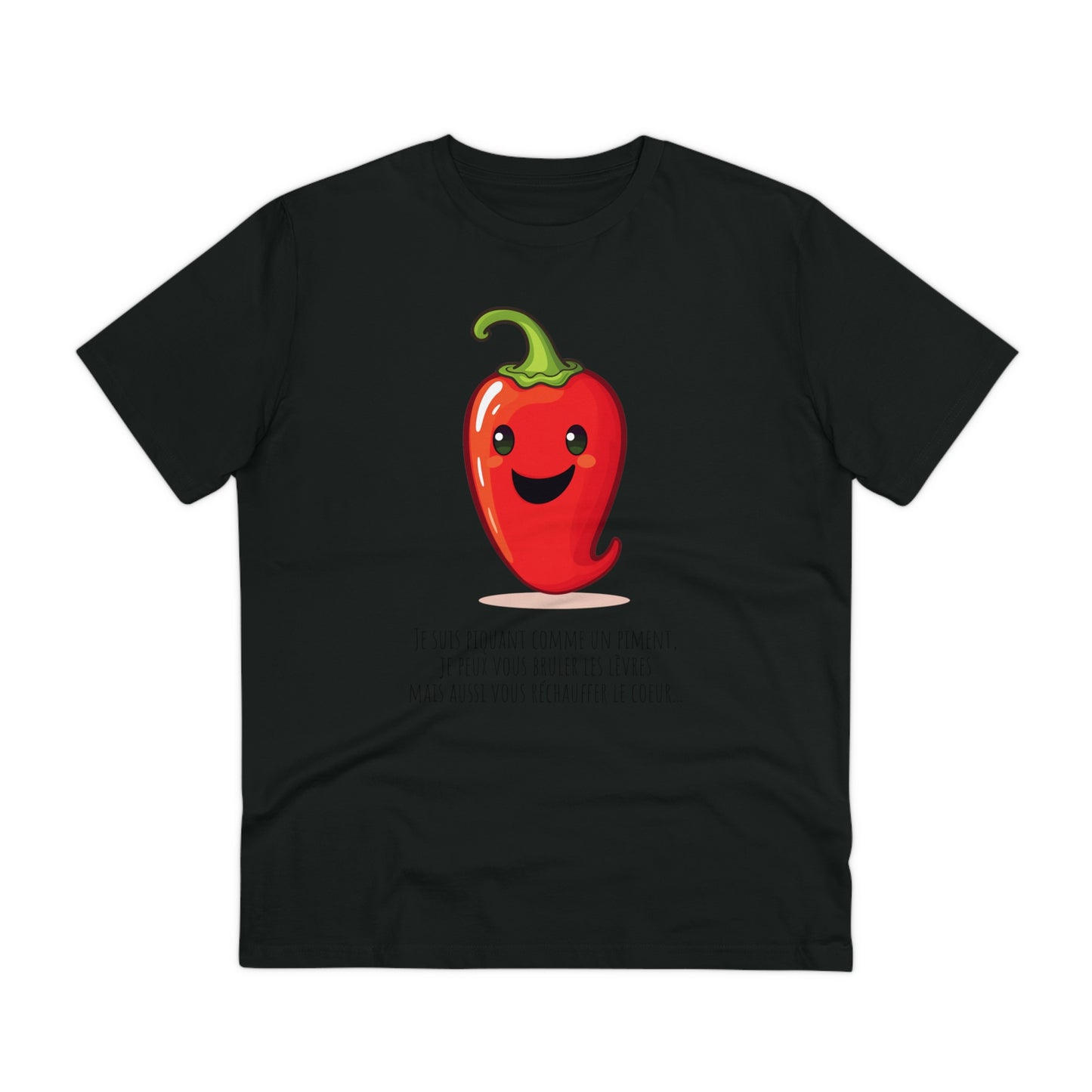 Cute and Smiling Red Hot Pepper Eco-Friendly T-Shirt - FRENCH