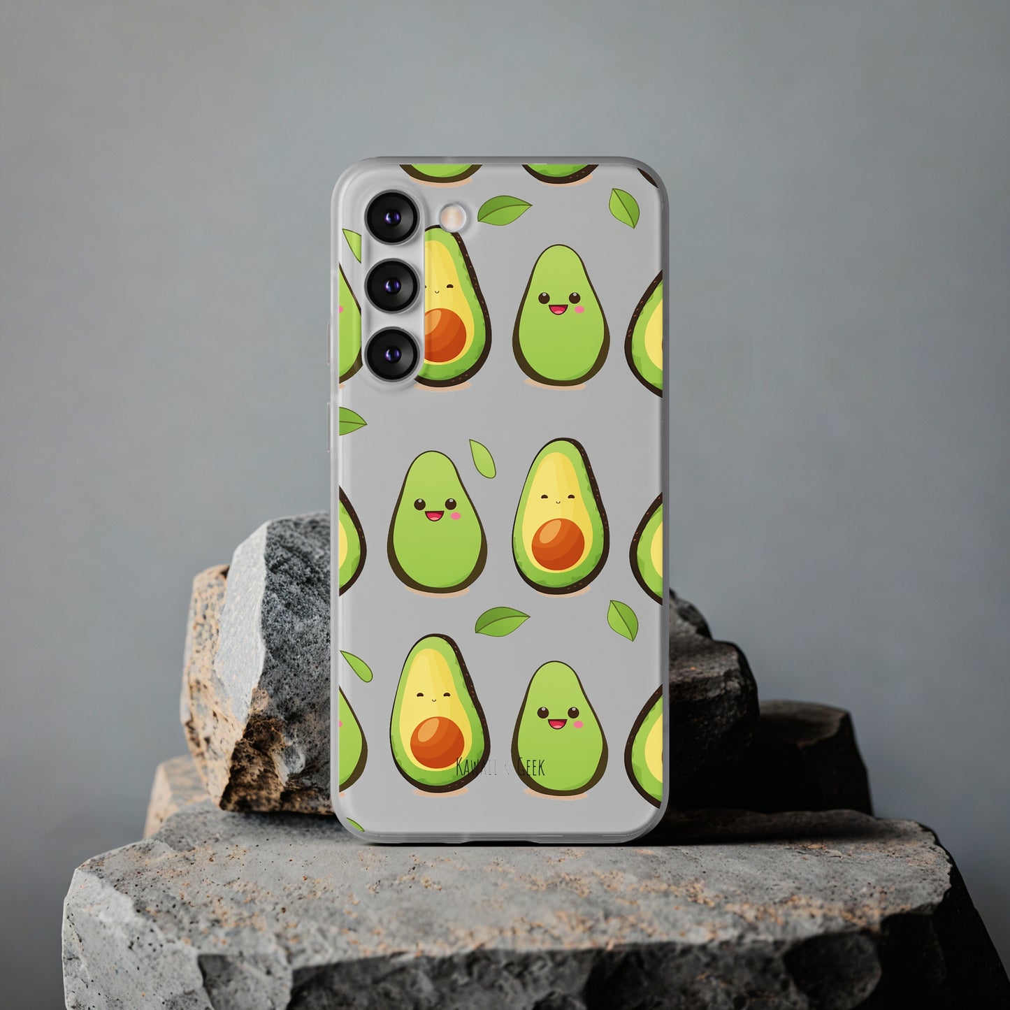 Cute Avocado Transparent Flexi Case: Perfect Blend of Style & Function