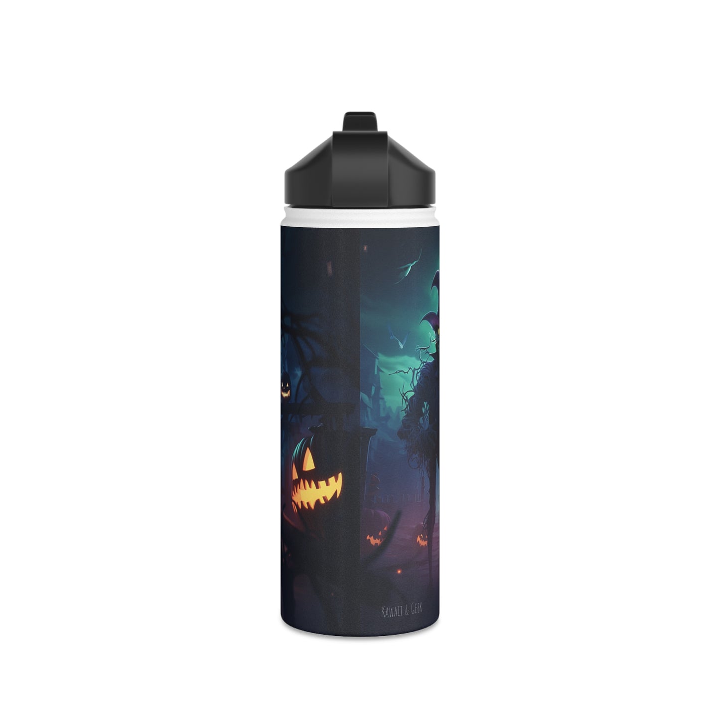 Halloween's Spooky Cemetery Steel Bottle