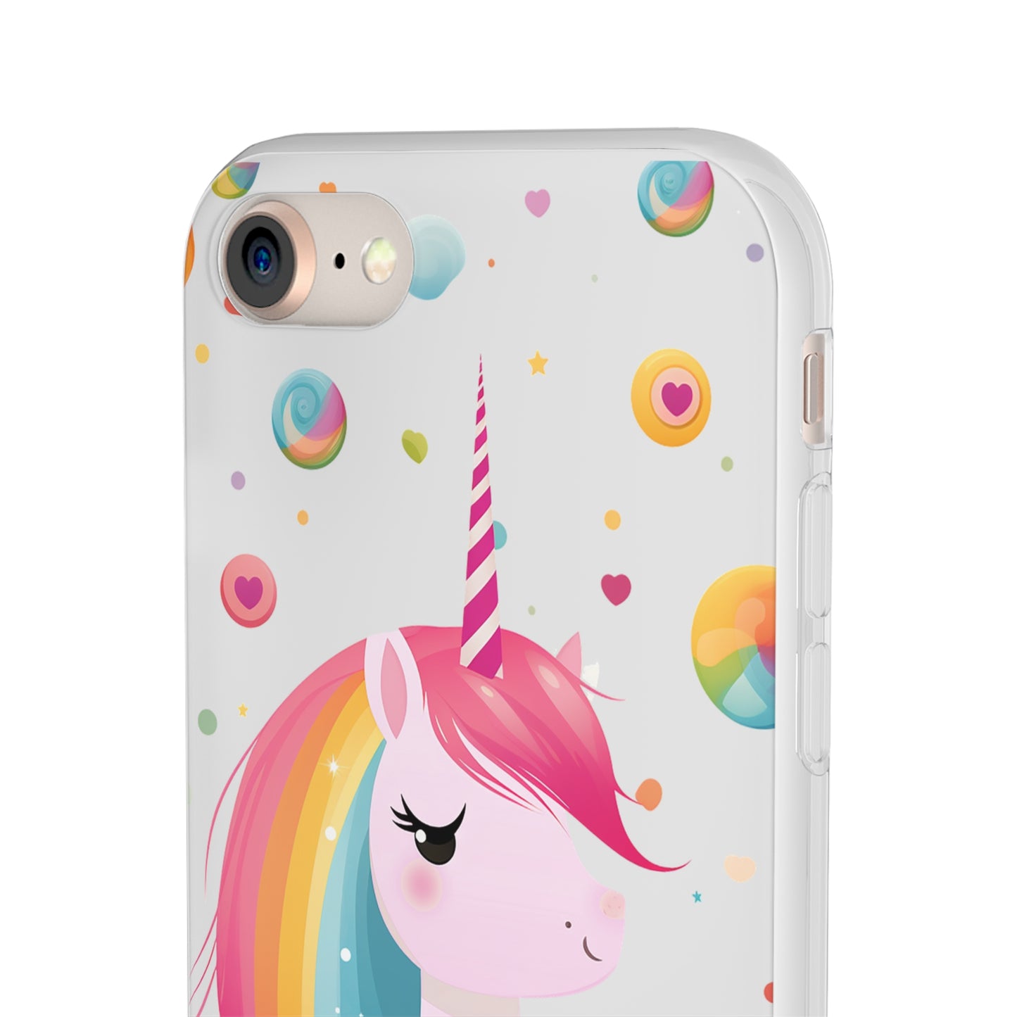 Kawaii Unicorn Flexi Transparent Phone Case