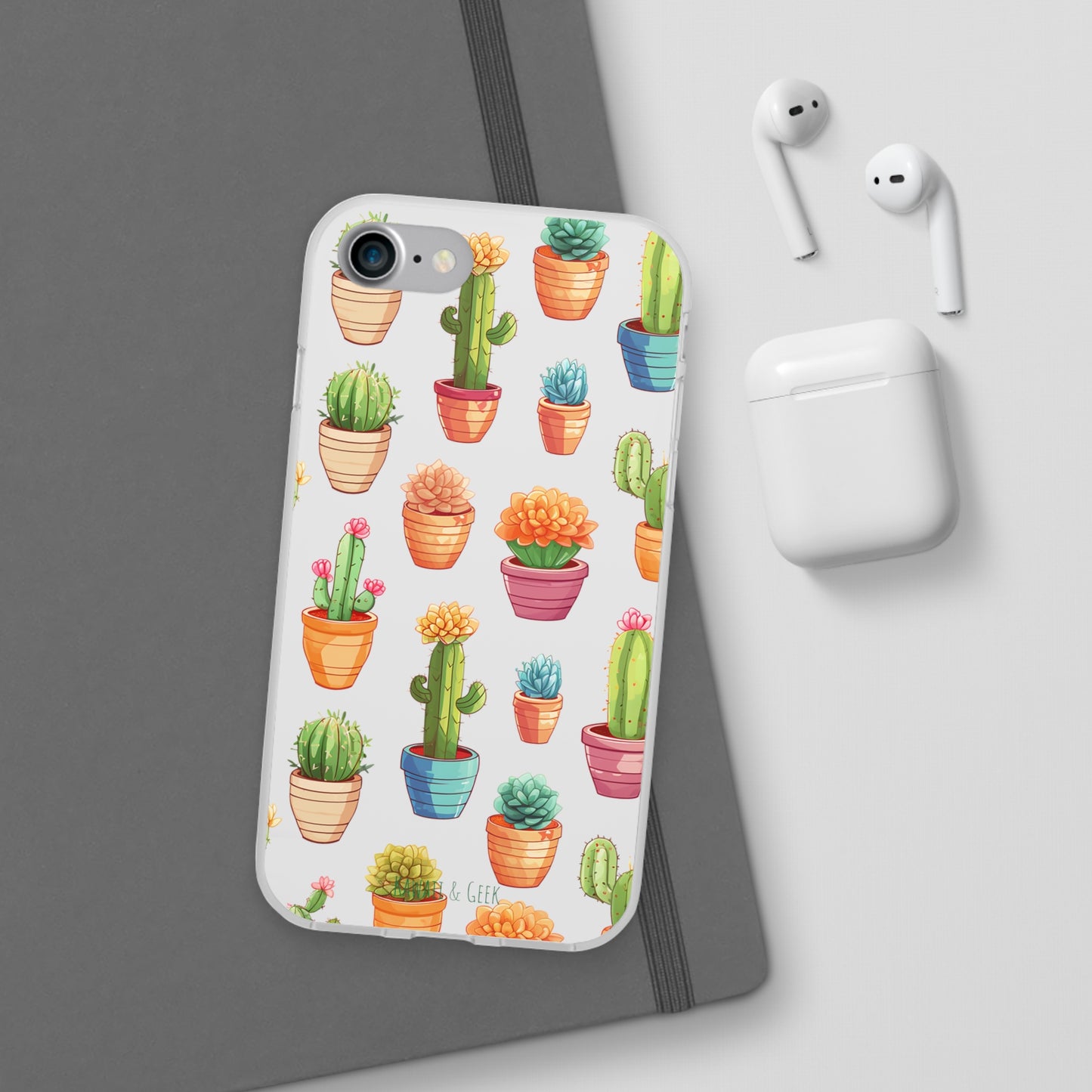 Charming Cactus Flexi and semi Transparent Phone Case