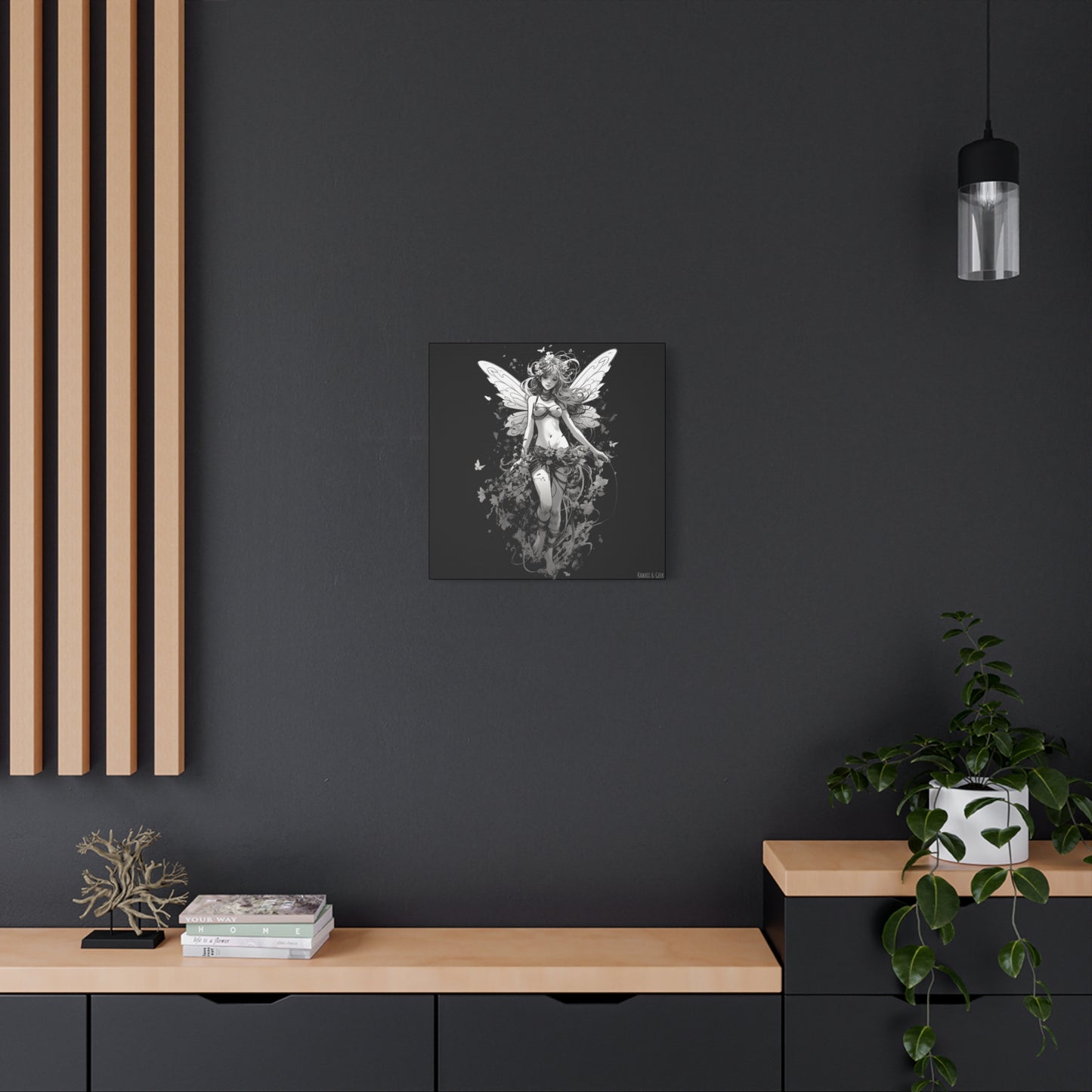 Beautiful Monochrome Fairy Canva - Embrace the Enchanting and Timeless Magic