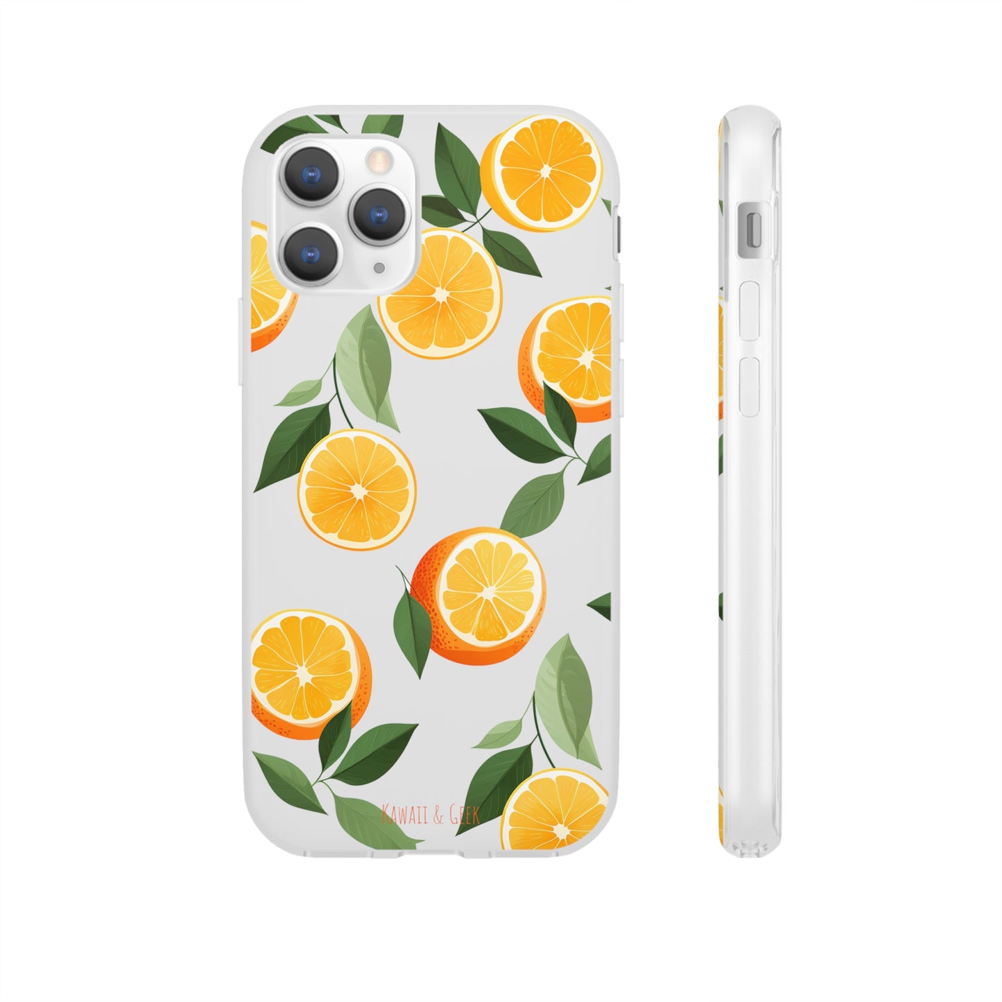 Zesty Orange Slices Transparent Flexi Phone Case