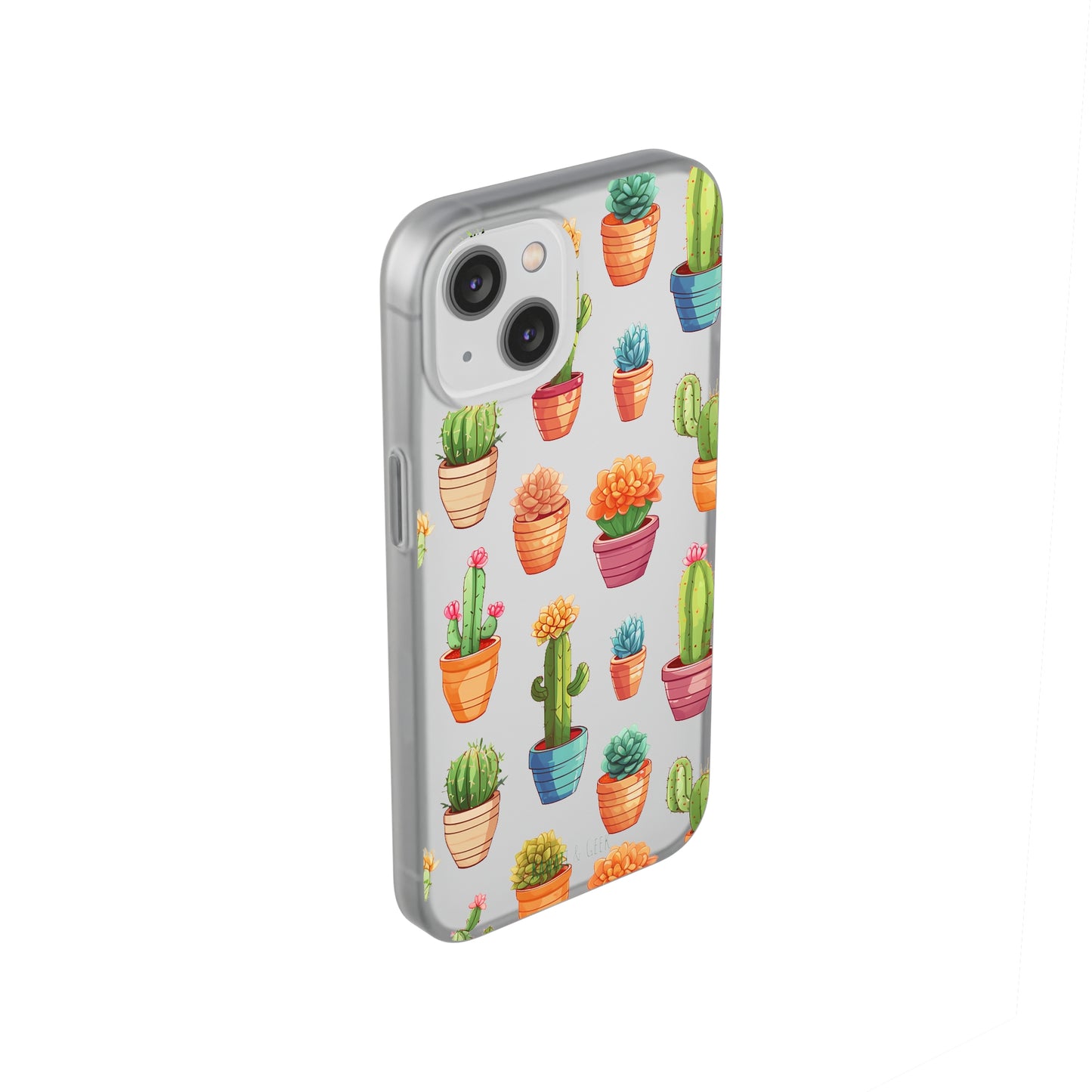 Charming Cactus Flexi and semi Transparent Phone Case