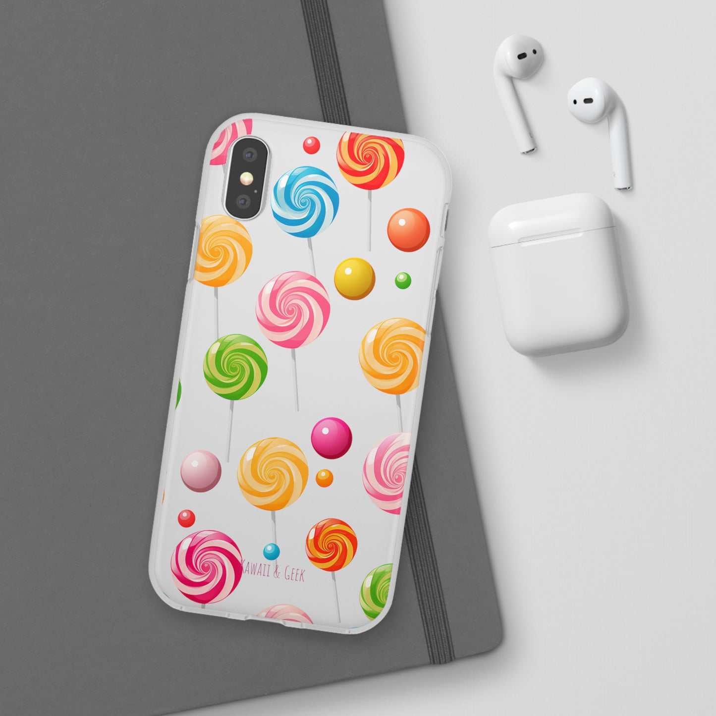 Vibrant Lollypop Array - Flexi Transparent Phone Case