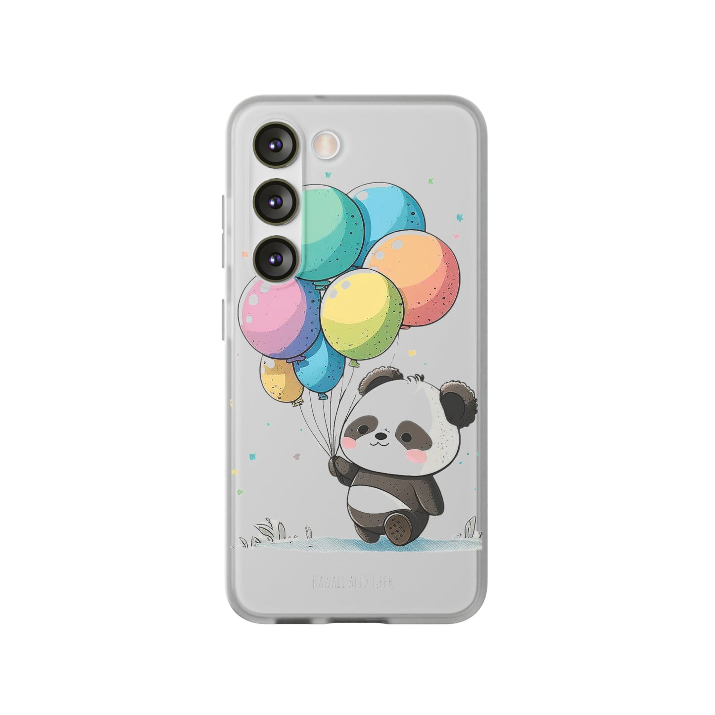 Cute Panda with Balloons flexi Smartphone Case - Add Some Adorable and Protective Style to Your Device