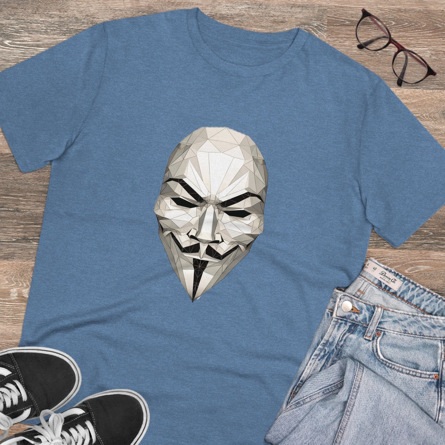 V Mask Polygonal T-Shirt - Embrace Anonymous Resistance