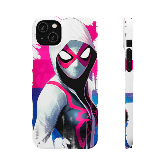 Spider Gwen in Watercolor Style Phone Case - Add Some Colorful and Heroic Style to Your Phone