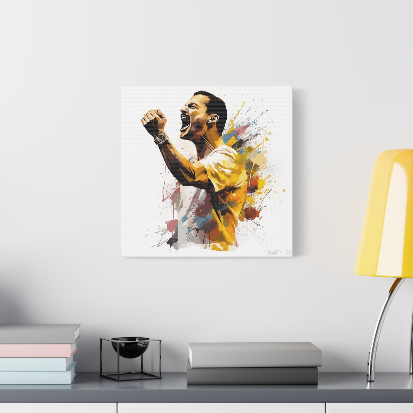 Freddie Mercury Watercolor Elegance Cotton Canvas