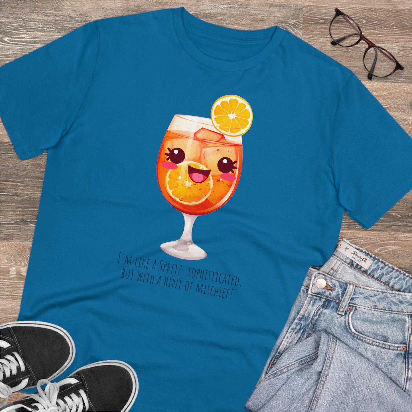 Cute and Mischievous Spritz Glass T-Shirt | Fun and Sophisticated Design