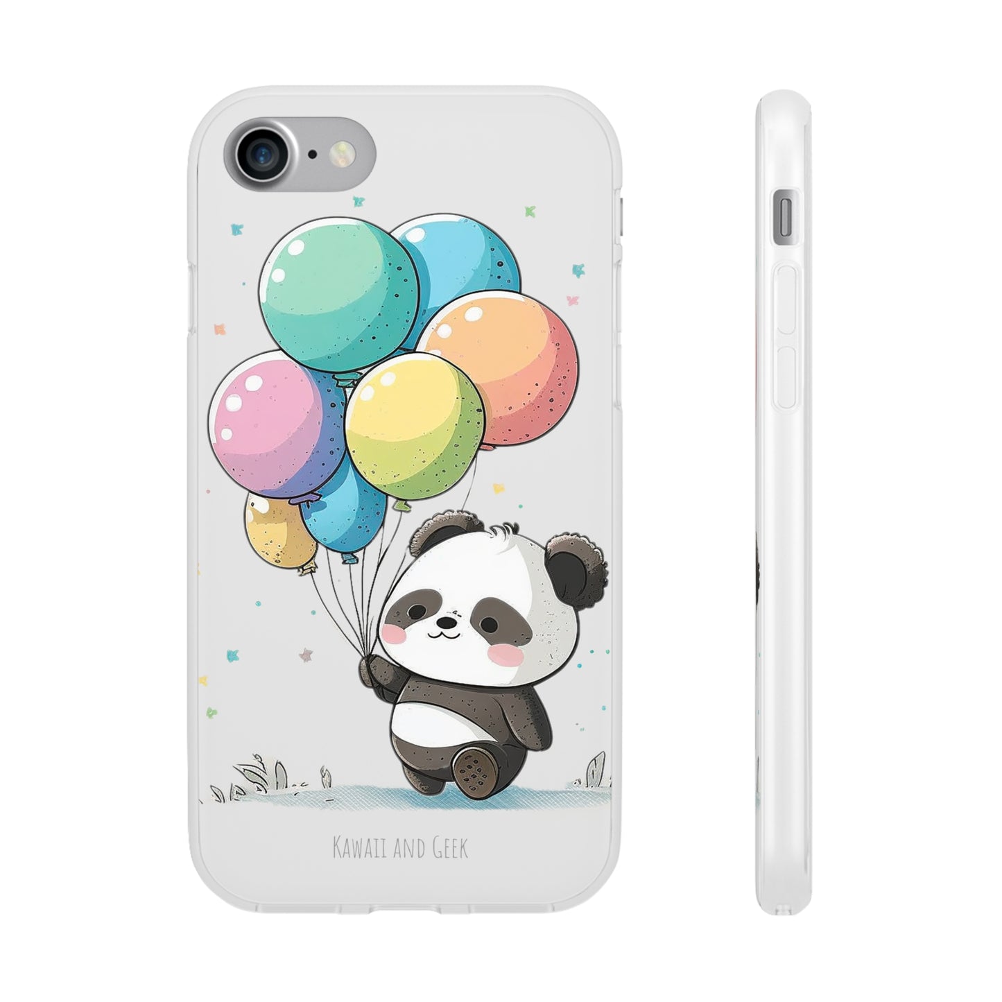 Cute Panda with Balloons flexi Smartphone Case - Add Some Adorable and Protective Style to Your Device