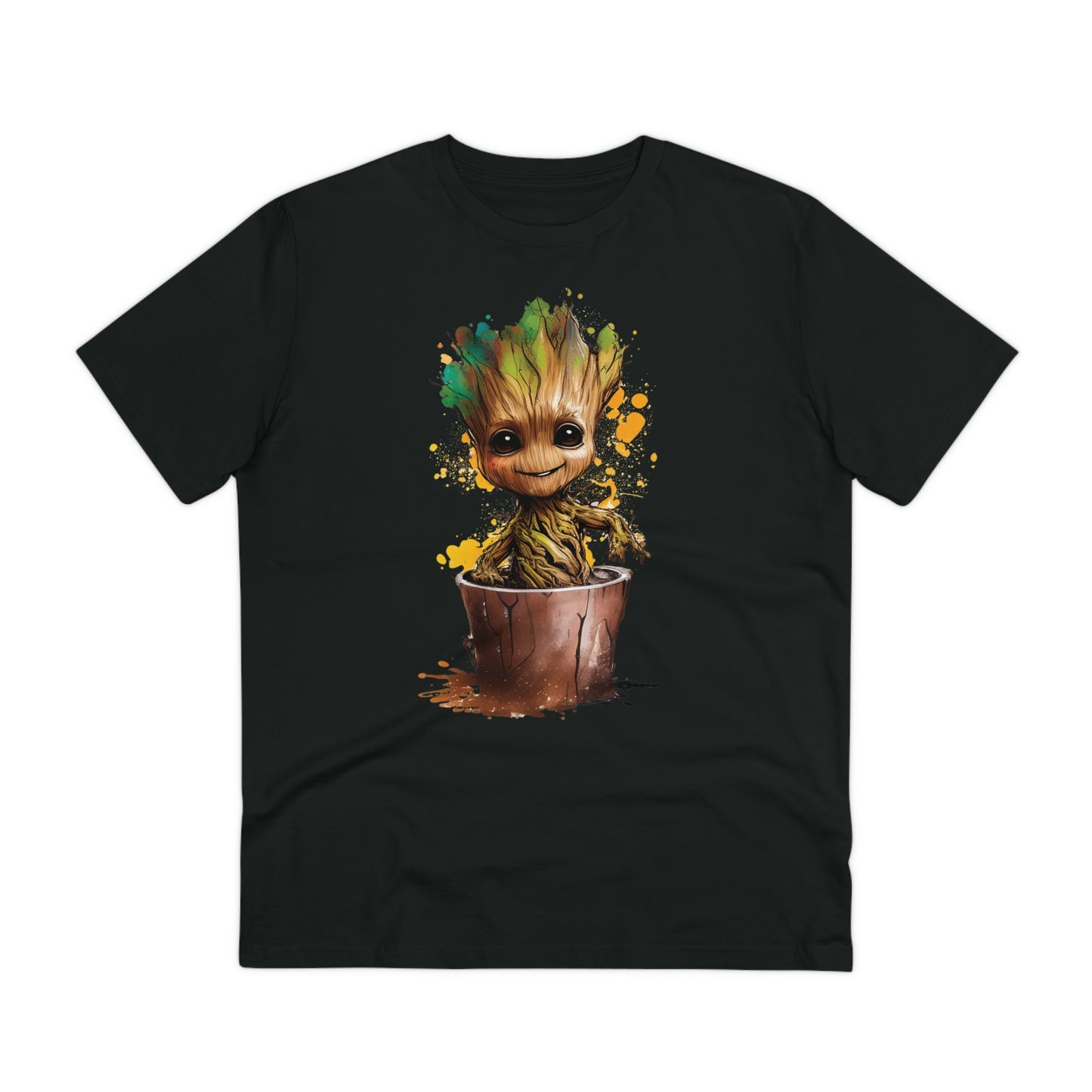 Eco-Friendly Baby Groot Watercolor Style Unisex T-Shirt - Add Some Fun and Sustainable Style to Your Wardrobe