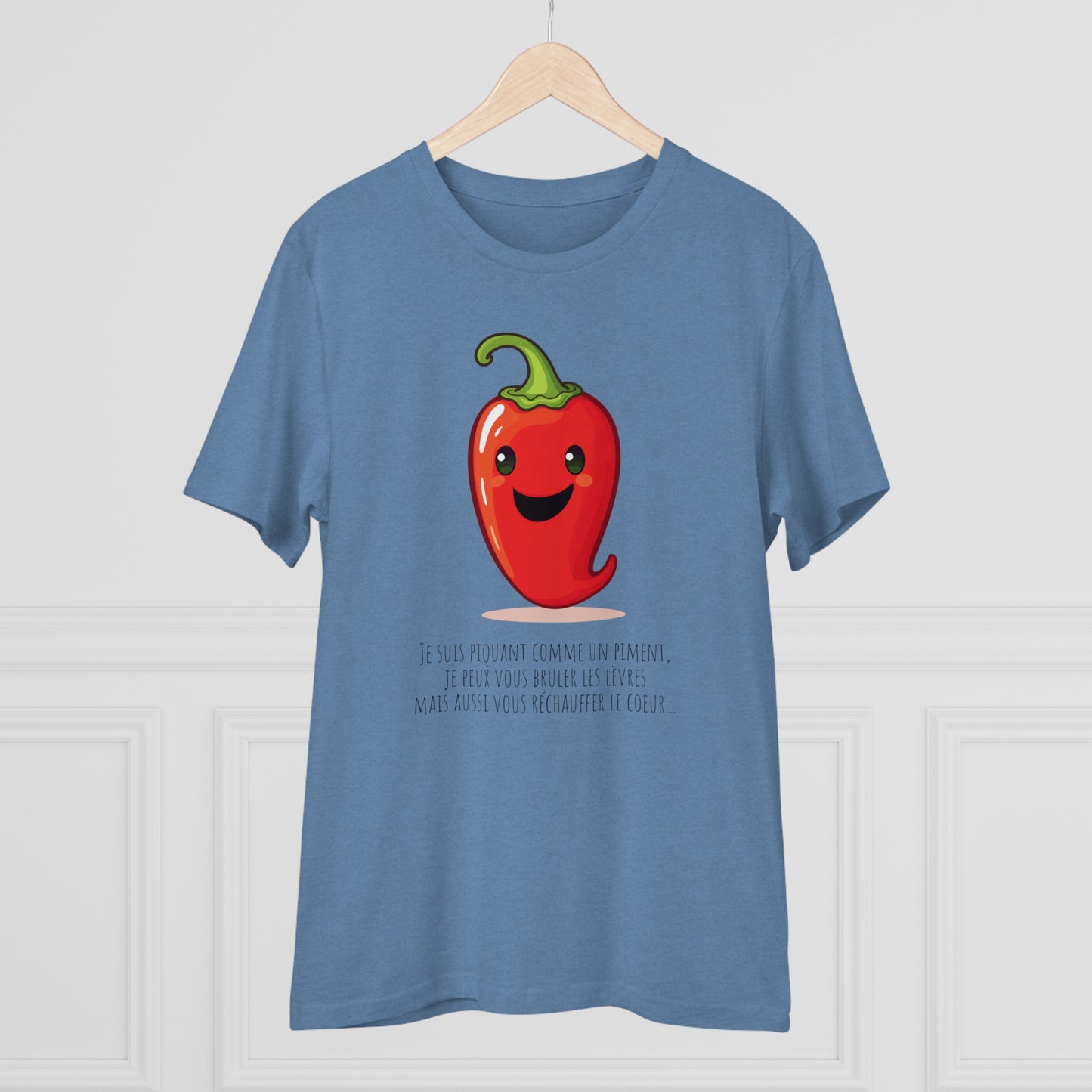 Cute and Smiling Red Hot Pepper Eco-Friendly T-Shirt - FRENCH