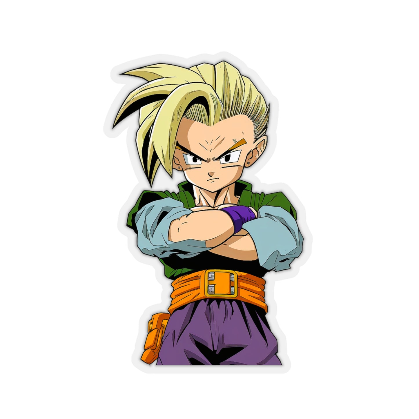 Serious Trunks from Dragon Ball Z Sticker - Add Some Anime Style to Your Tech