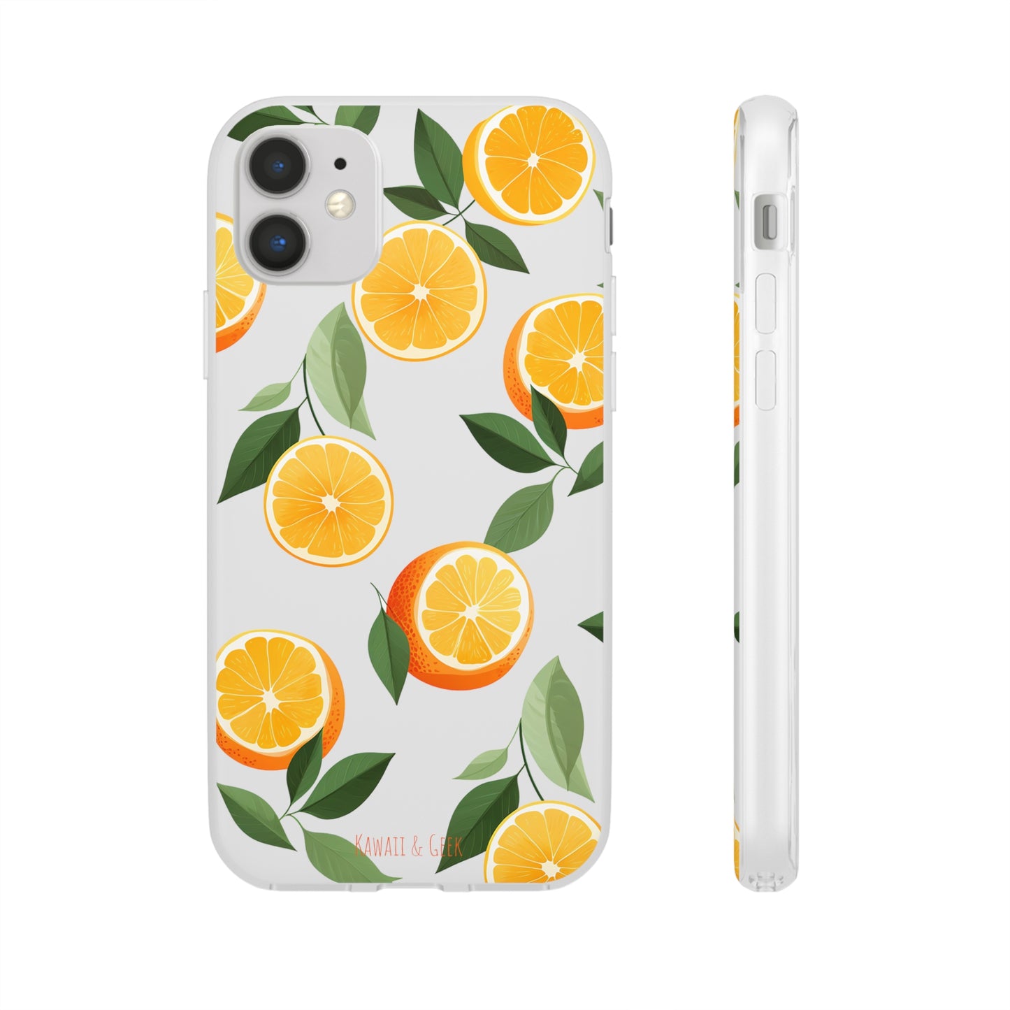 Zesty Orange Slices Transparent Flexi Phone Case