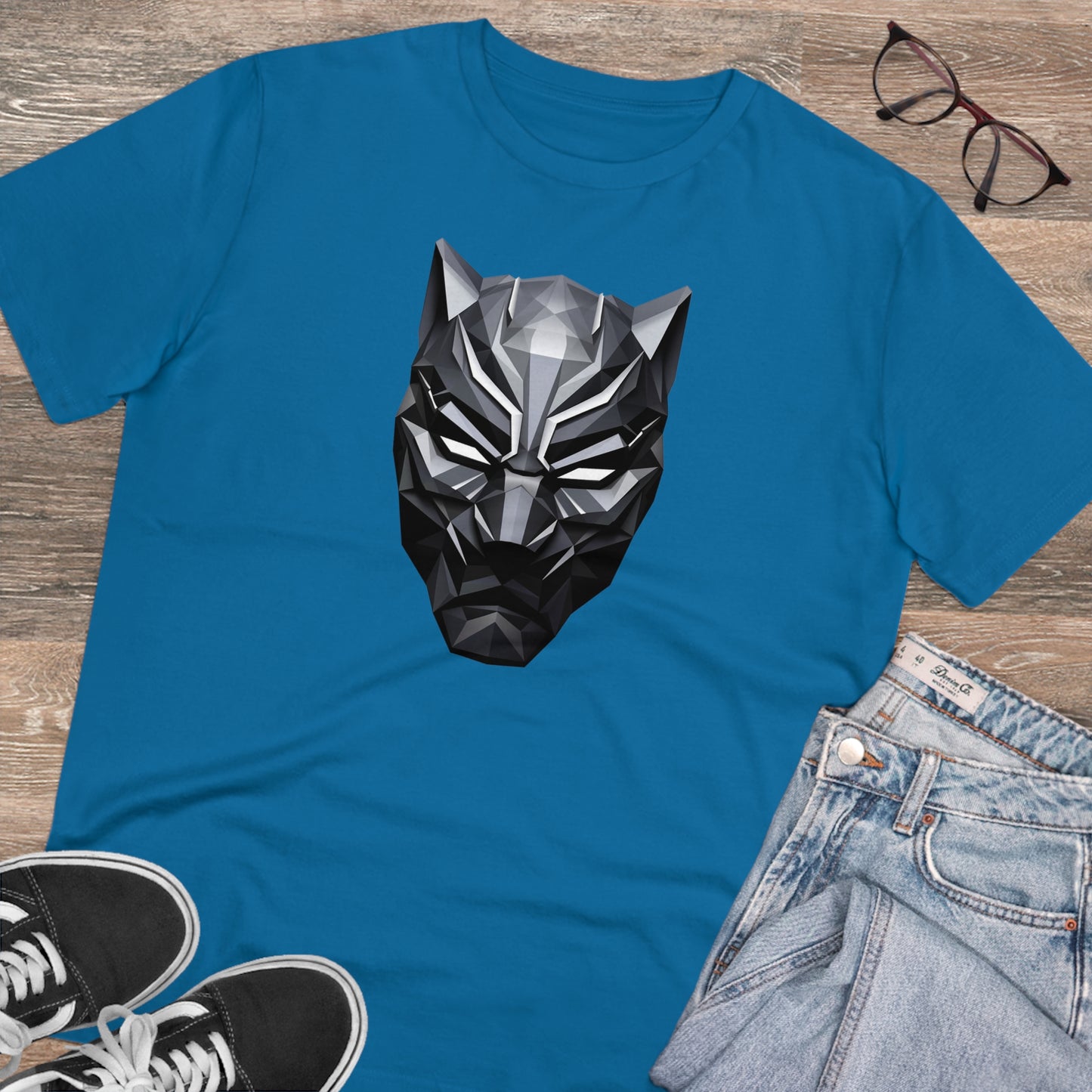 Black Panther Polygonal T-Shirt - Embrace Wakandan Vibes