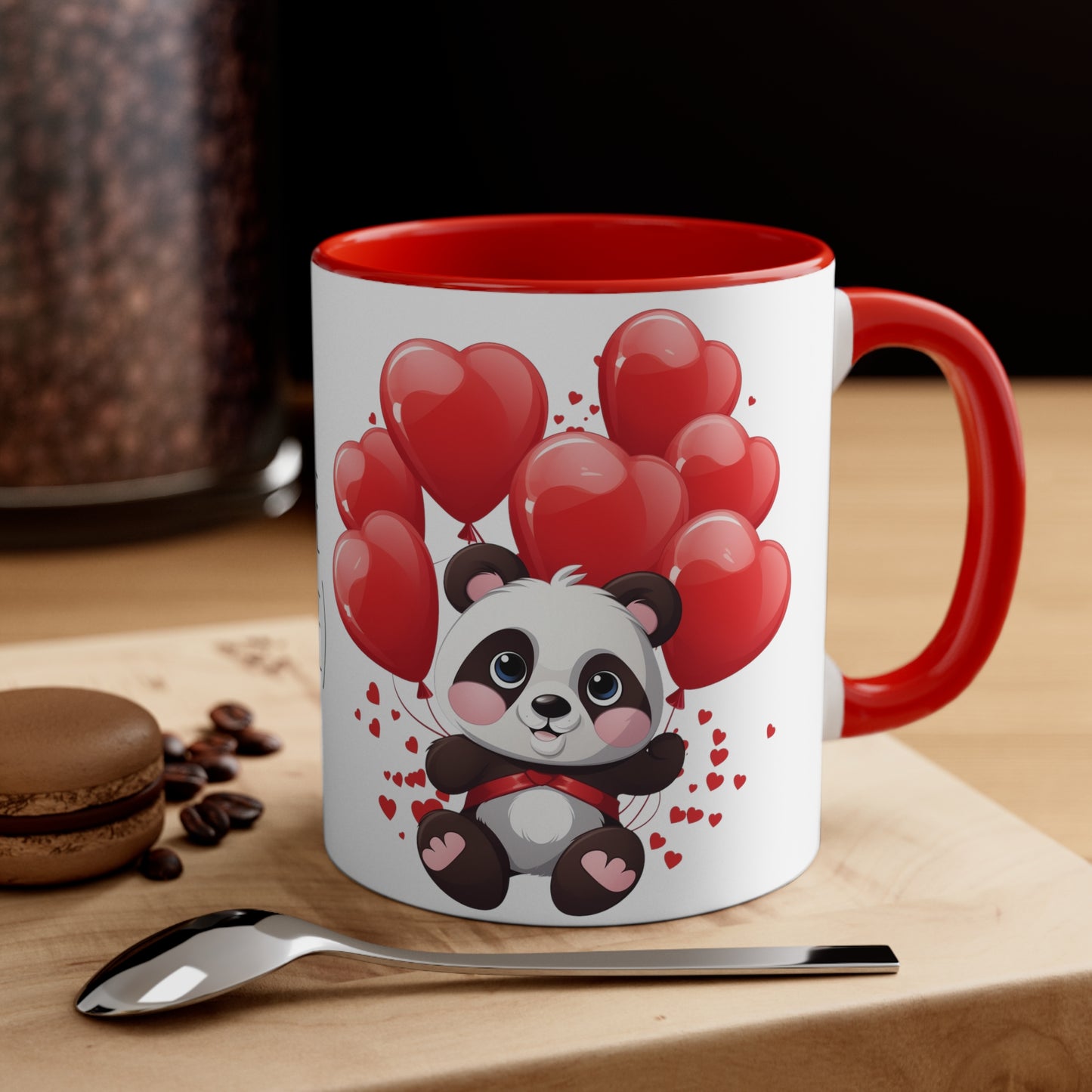 Express Panda Love Coffee Mug - 11oz Bicolor Valentine Special