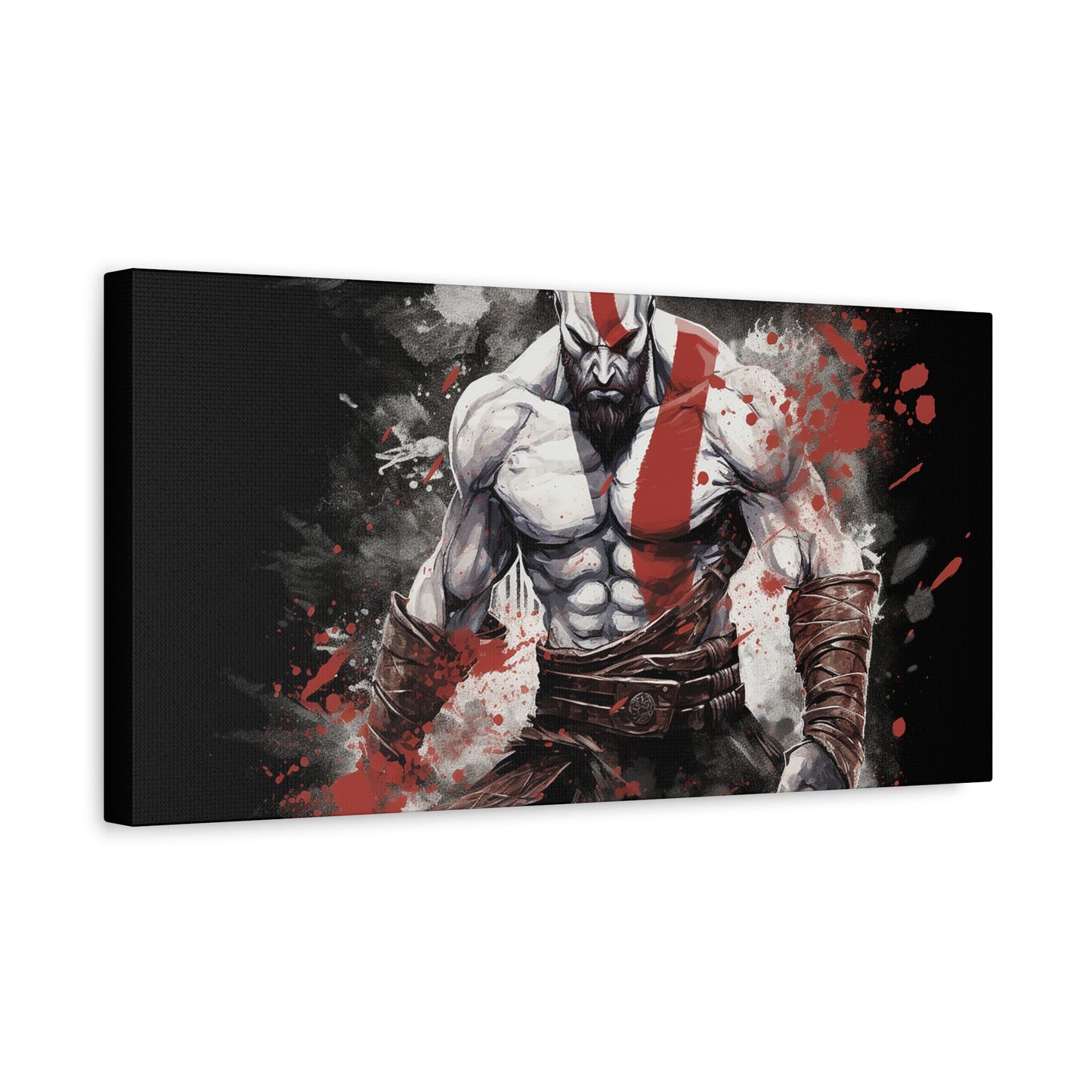 Kratos Canvas - Showcase the Fierce Warrior in Artistic Splendor - God of War