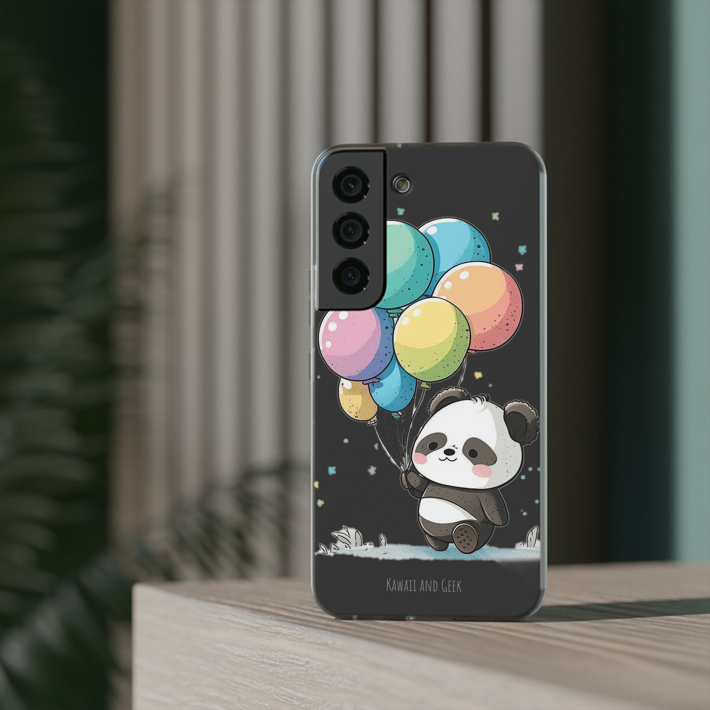 Cute Panda with Balloons flexi Smartphone Case - Add Some Adorable and Protective Style to Your Device