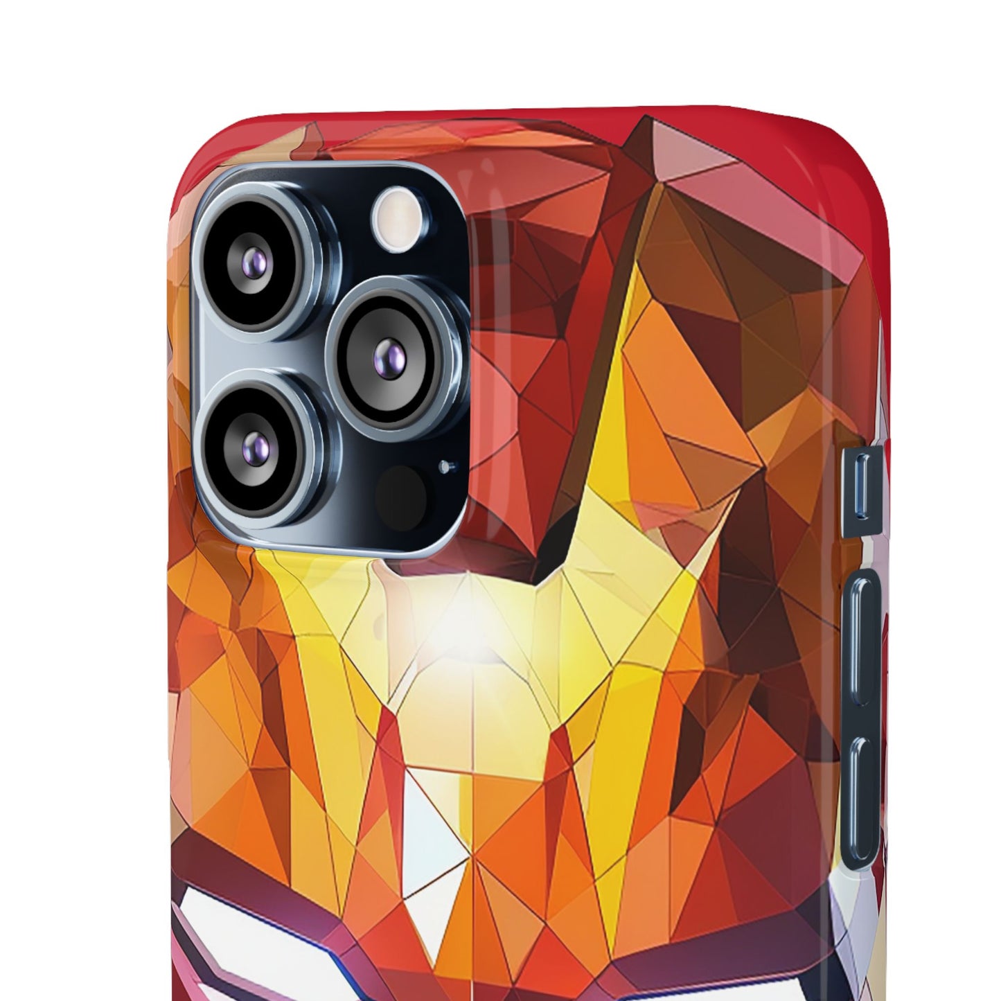 Phone Case - Iron Man helmet polygonal style
