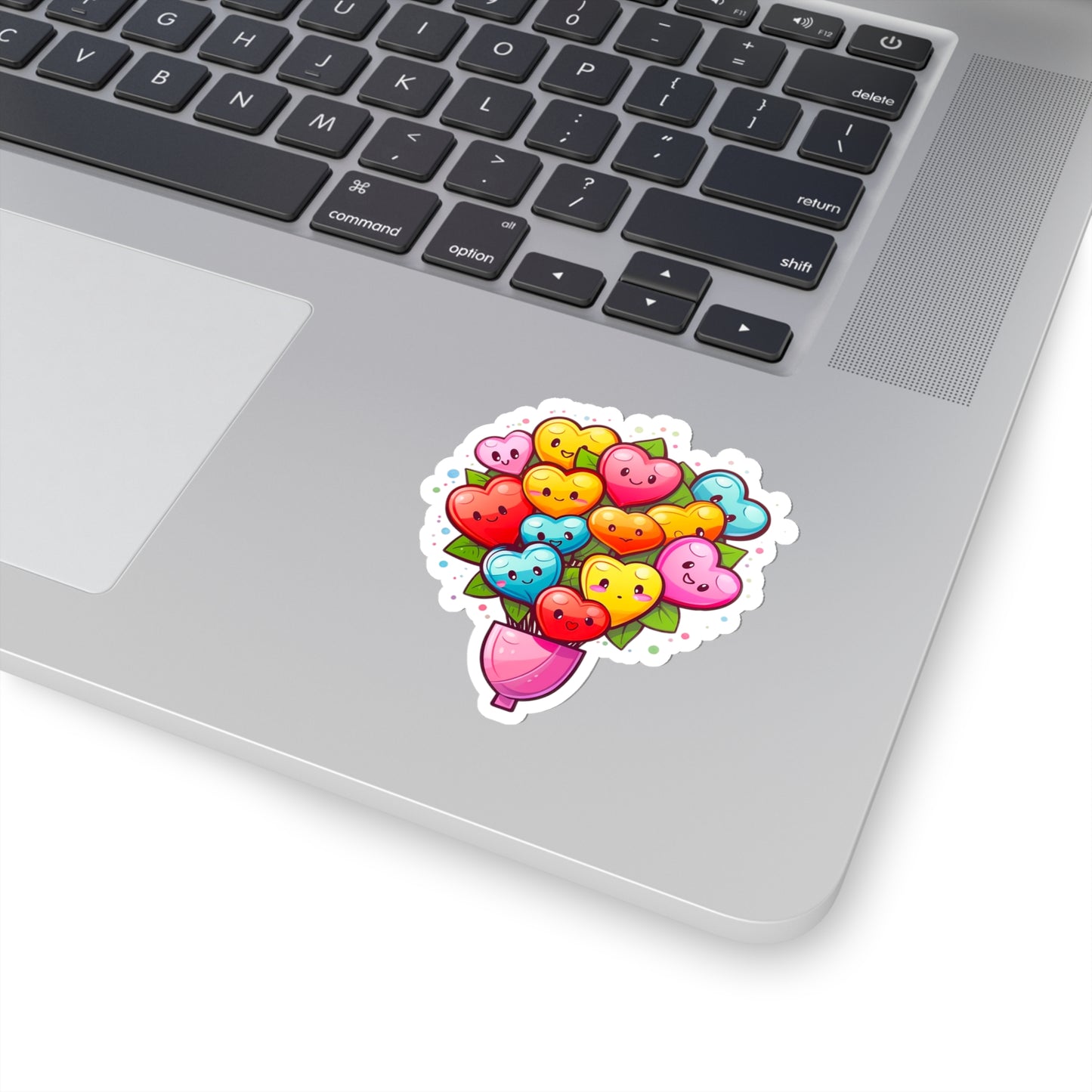 Cute Bouquet of Kawaii Hearts Sticker - Add Some Adorable and Colorful Style to Your Life