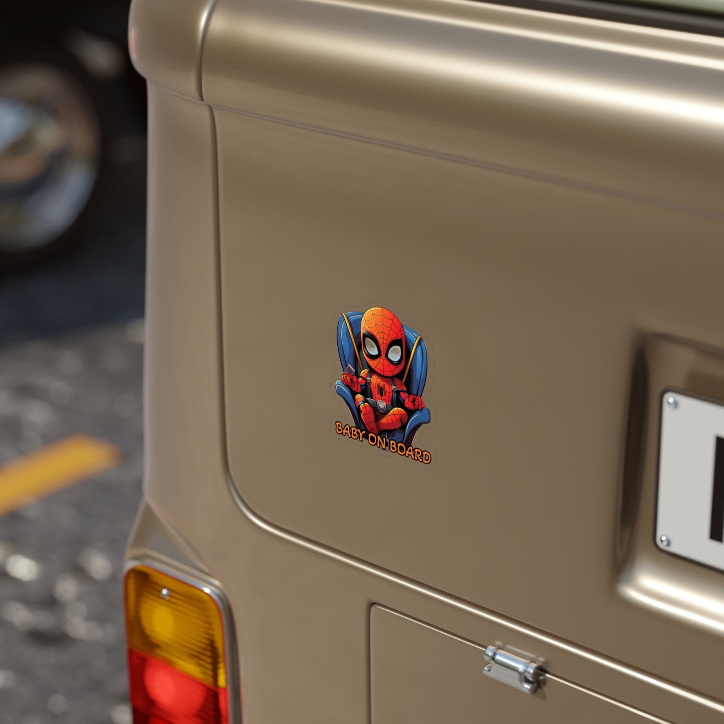 Baby on Board Car Sticker with Baby Spider-Man - Swing Along with Spidey