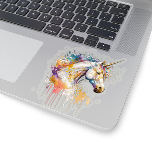 Watercolor Unicorn Sticker - Add Some Majestic and Poetic Style to Your Tech