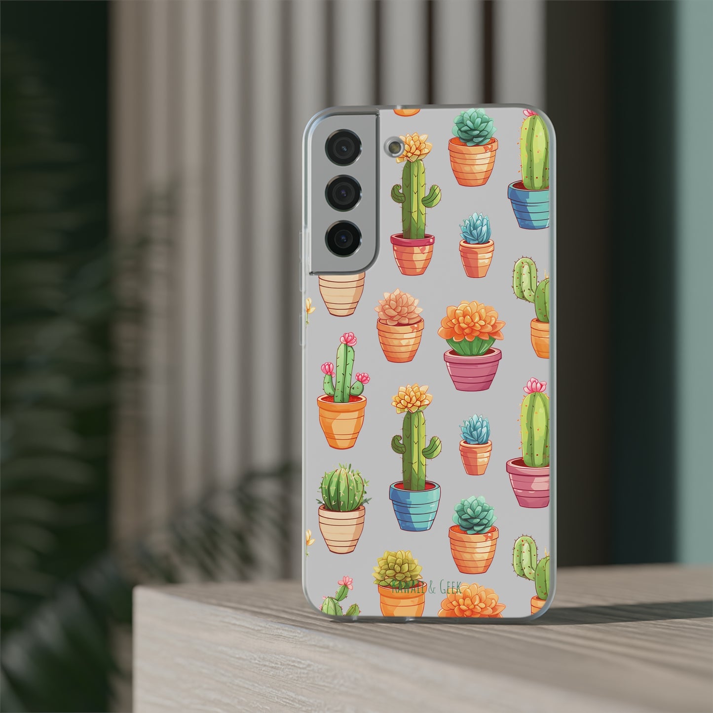 Charming Cactus Flexi and semi Transparent Phone Case