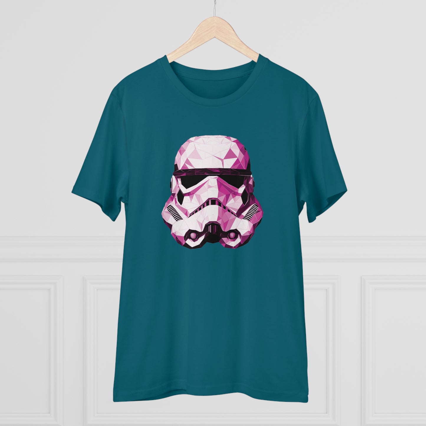 Stormtrooper Polygonal T-Shirt Pink Edition - Embrace Galactic Precision