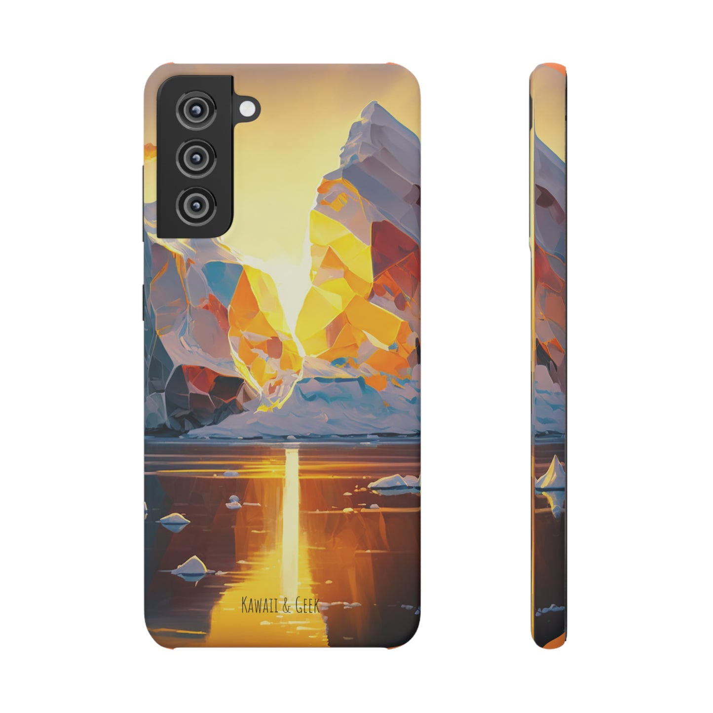 Arctic Landscape and Iceberg at Sunset Phone Case - Capture the Serenity of Nature on Your Device