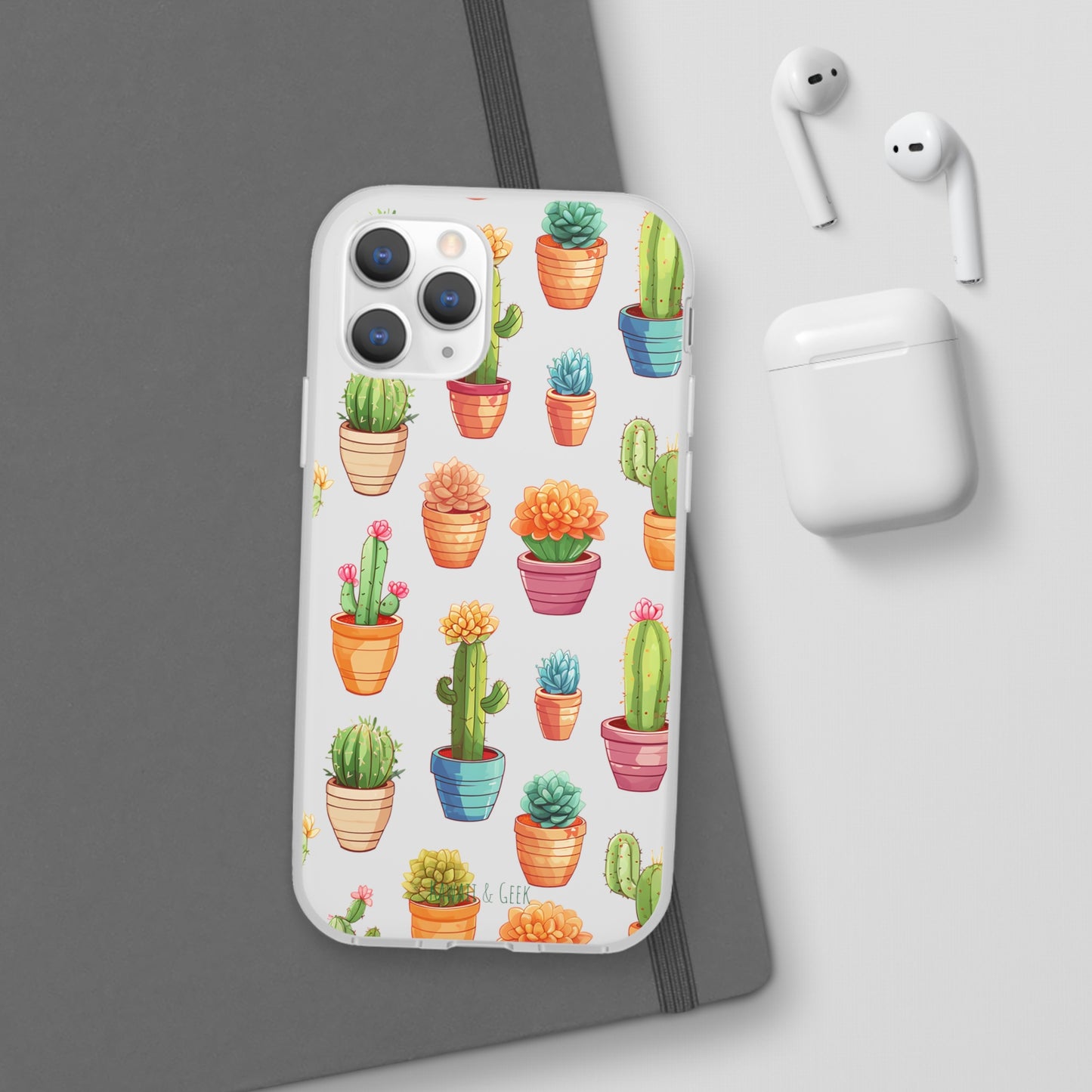 Charming Cactus Flexi and semi Transparent Phone Case