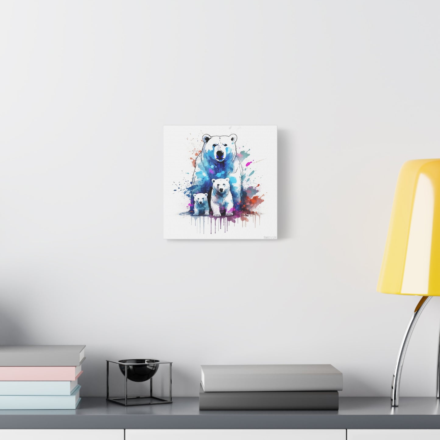 White Bear and Cubs Canvas - Embrace the Beauty of Nature