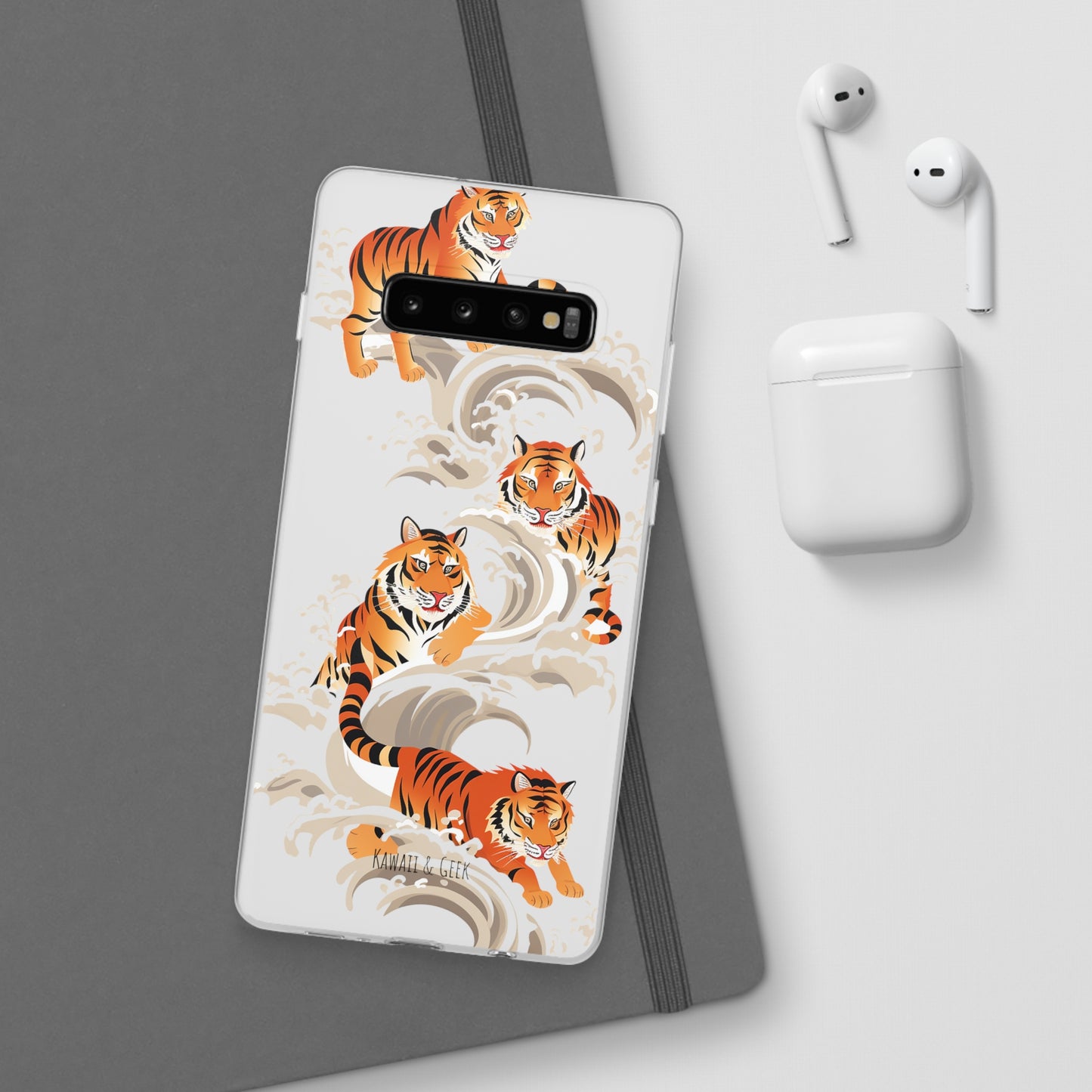 Elegant Chinese Ink Tiger Flexi Phone Case