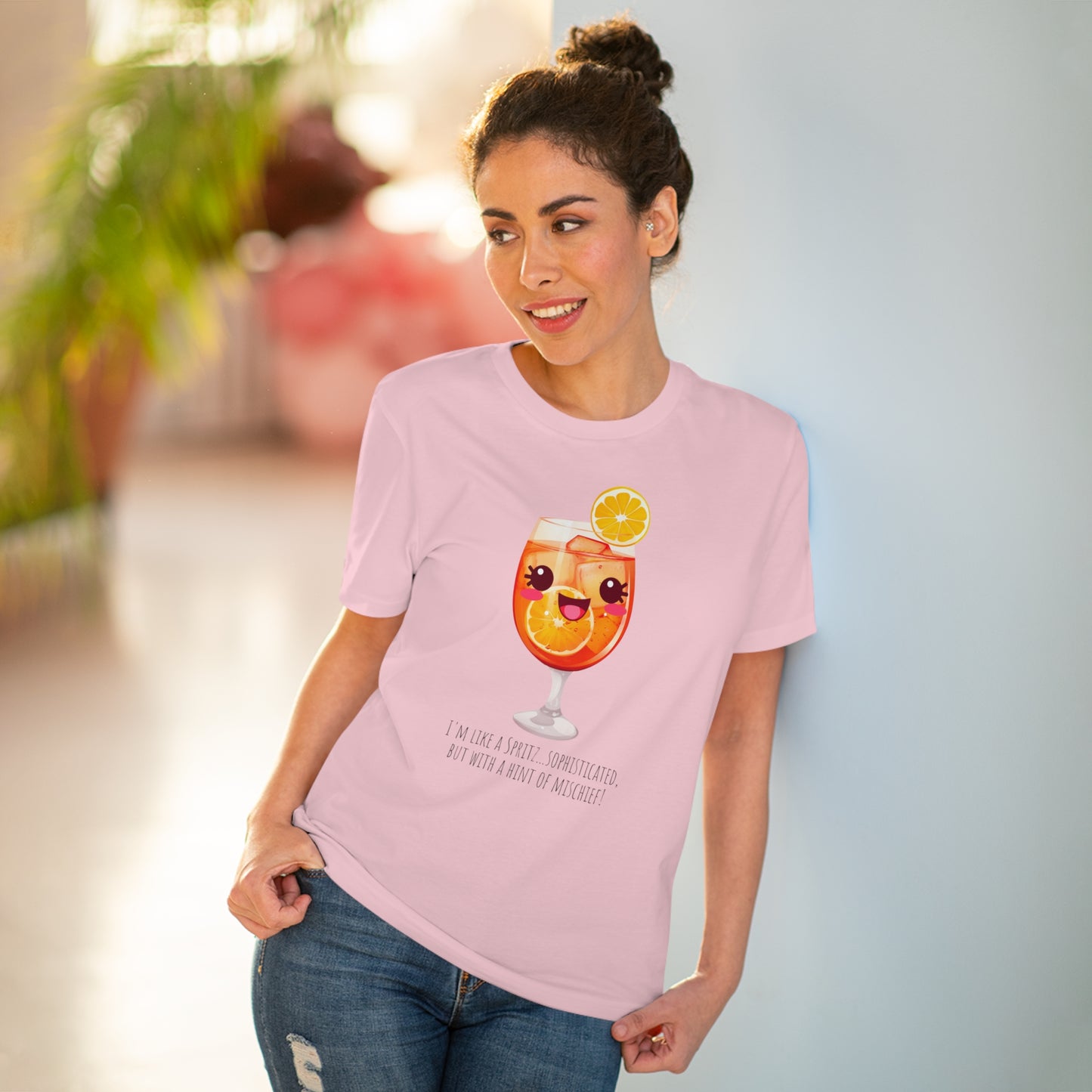 Cute and Mischievous Spritz Glass T-Shirt | Fun and Sophisticated Design