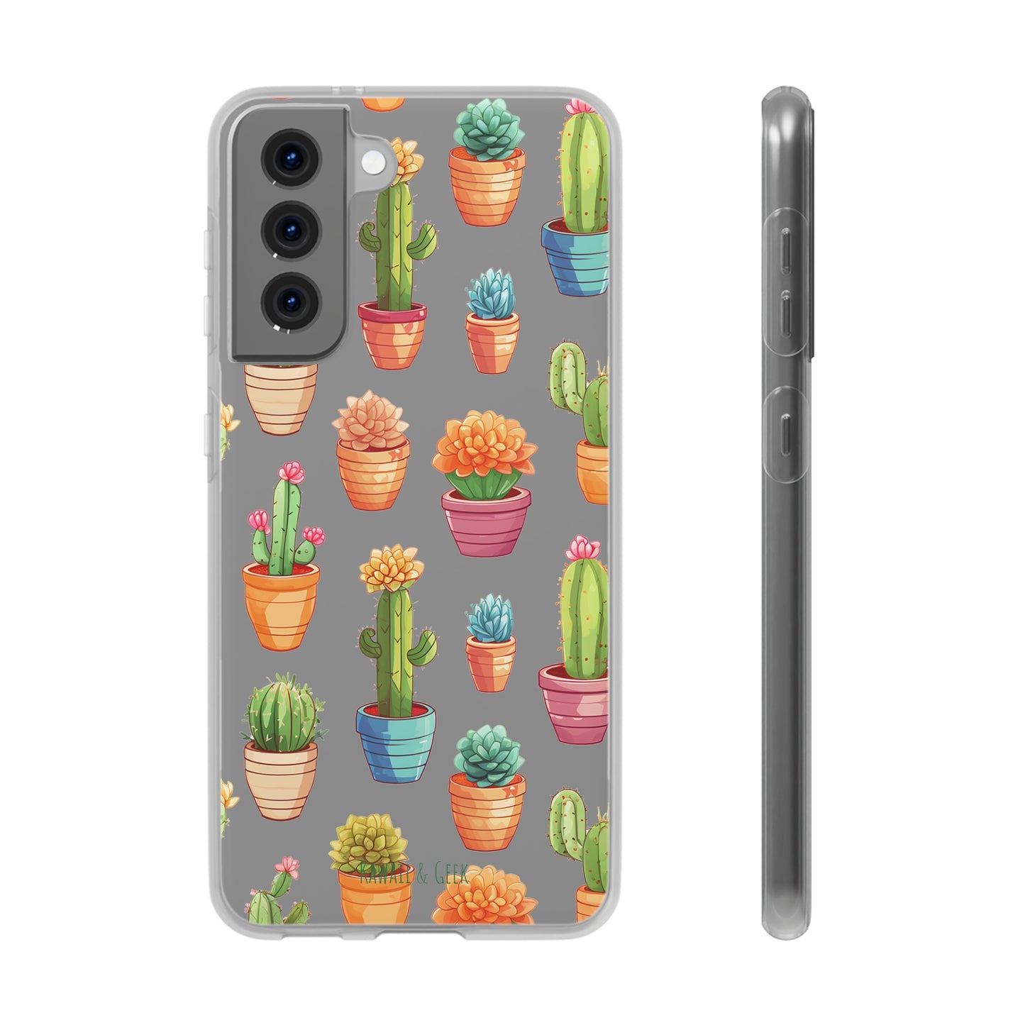 Charming Cactus Flexi and semi Transparent Phone Case