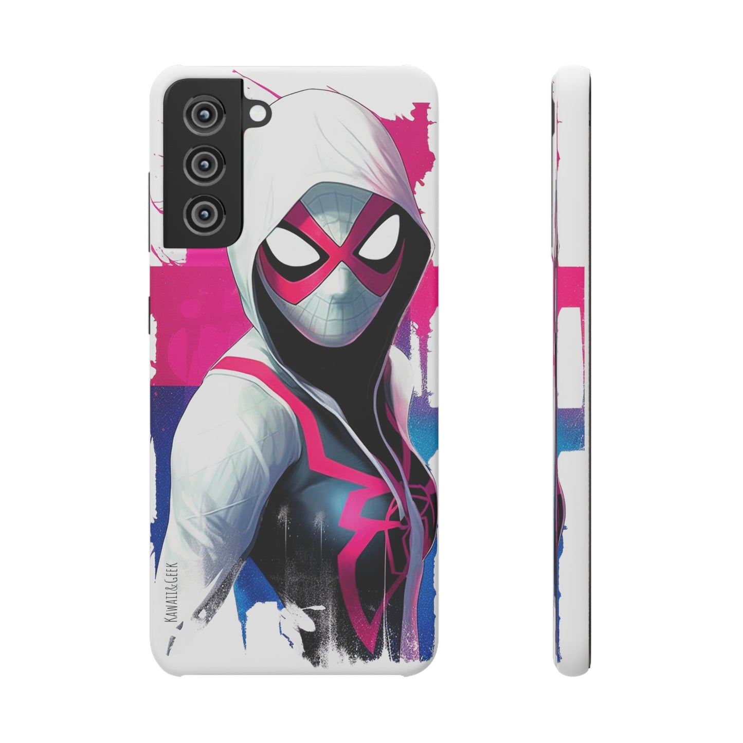 Spider Gwen in Watercolor Style Phone Case - Add Some Colorful and Heroic Style to Your Phone