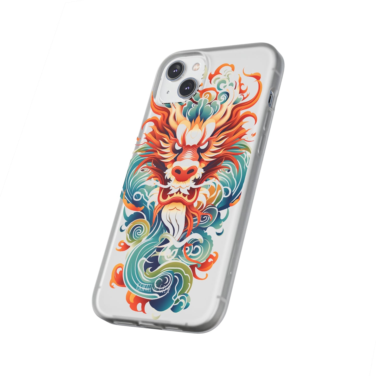 Chinese Ink Dragon Flexi Transparent Phone Case