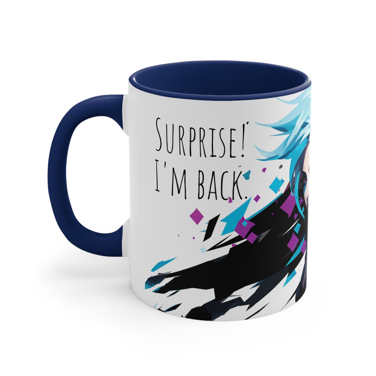 Jinx League of Legends / Arcane Mug - Embrace Chaos with 'Surprise! I'm back.'