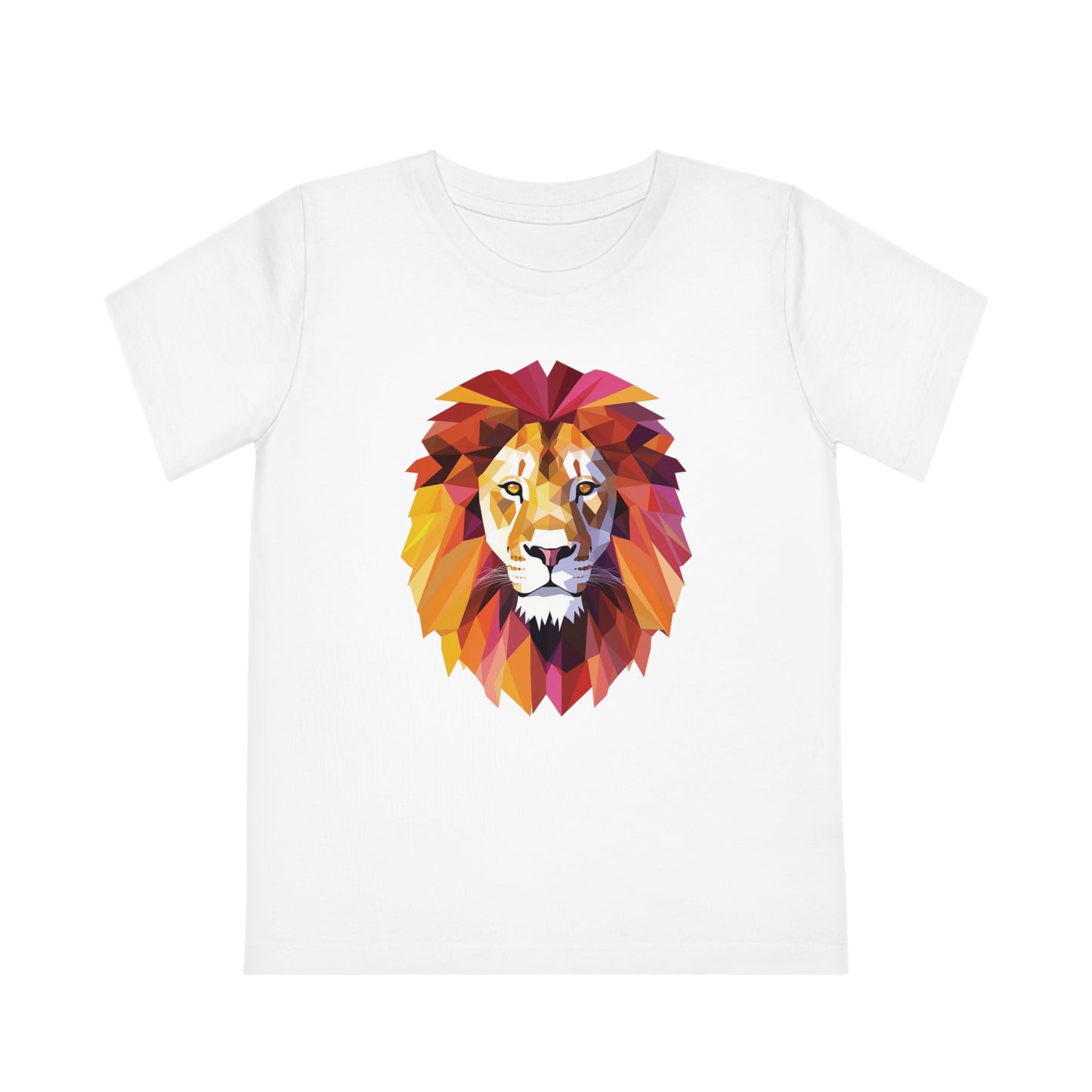 Lion Polygonal Kids T-Shirt - Embrace Majestic Roar