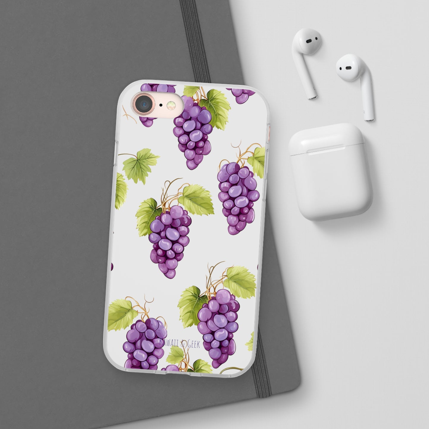 Flexi Grape Delight: Transparent Phone Case