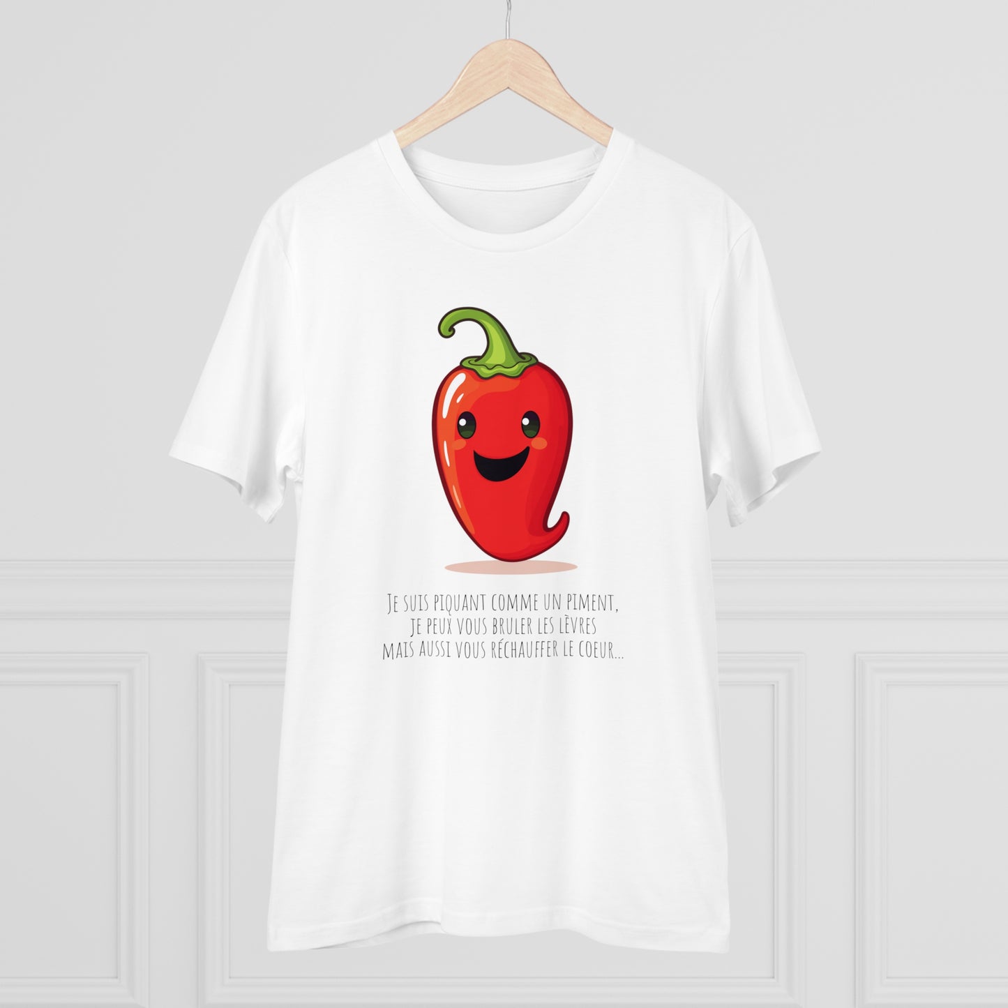 Cute and Smiling Red Hot Pepper Eco-Friendly T-Shirt - FRENCH