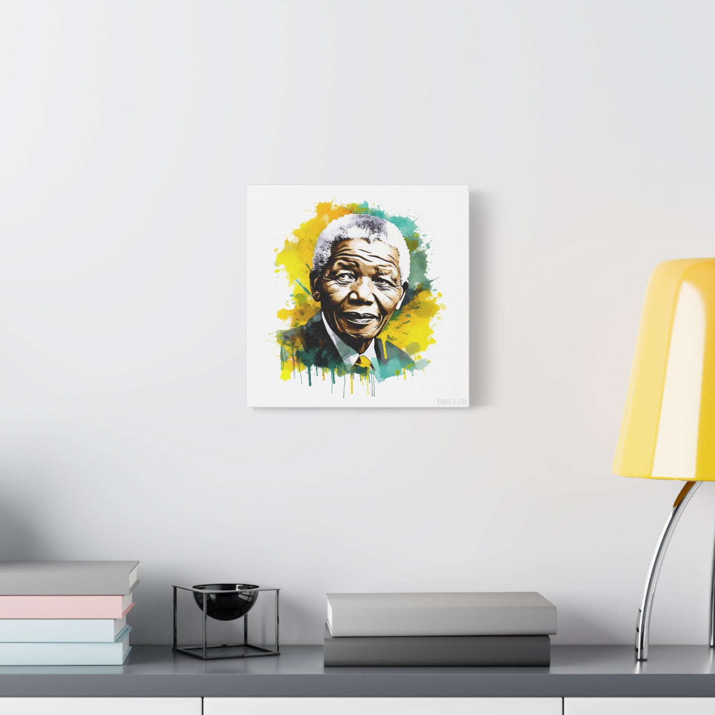 Nelson Mandela Canvas - Inspiring Leadership in Vivid Hues