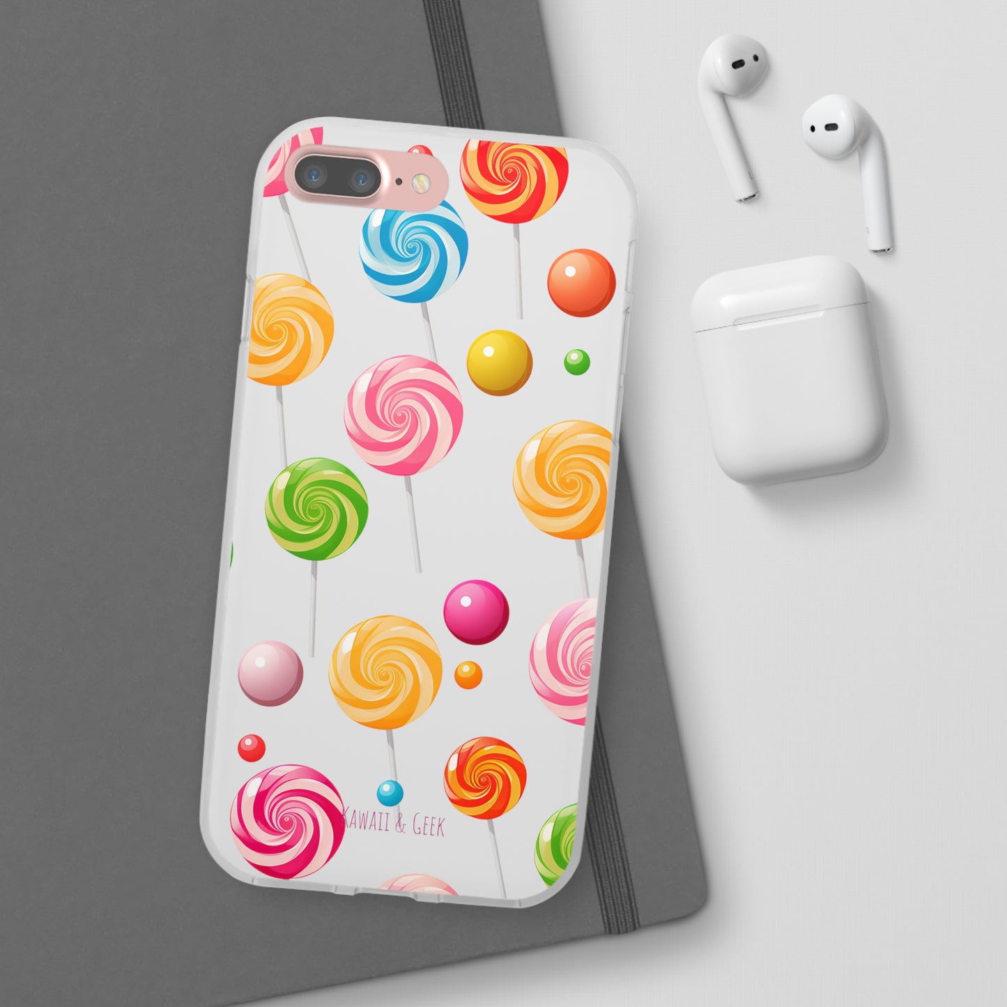 Vibrant Lollypop Array - Flexi Transparent Phone Case