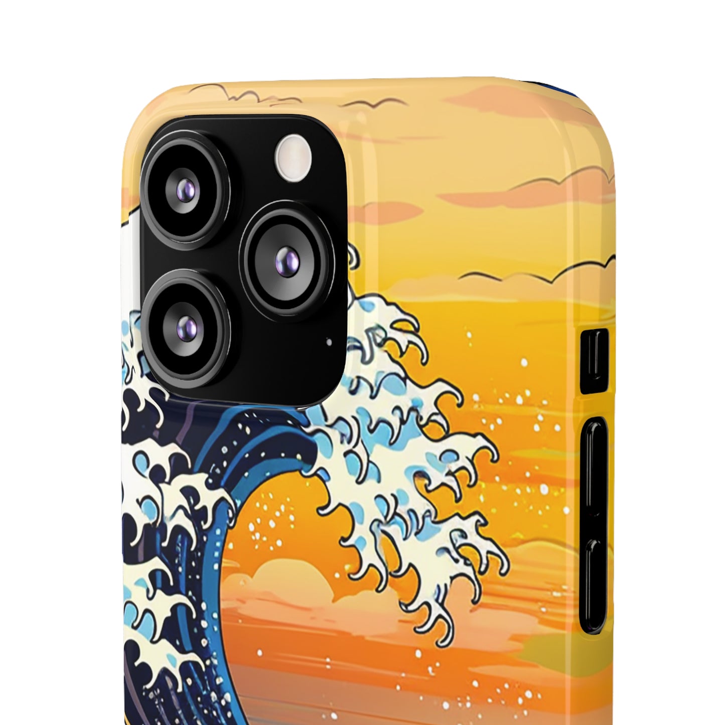 Sunset Big Wave Phone Case - Embrace the Majestic Hokusai Style in Your Hands