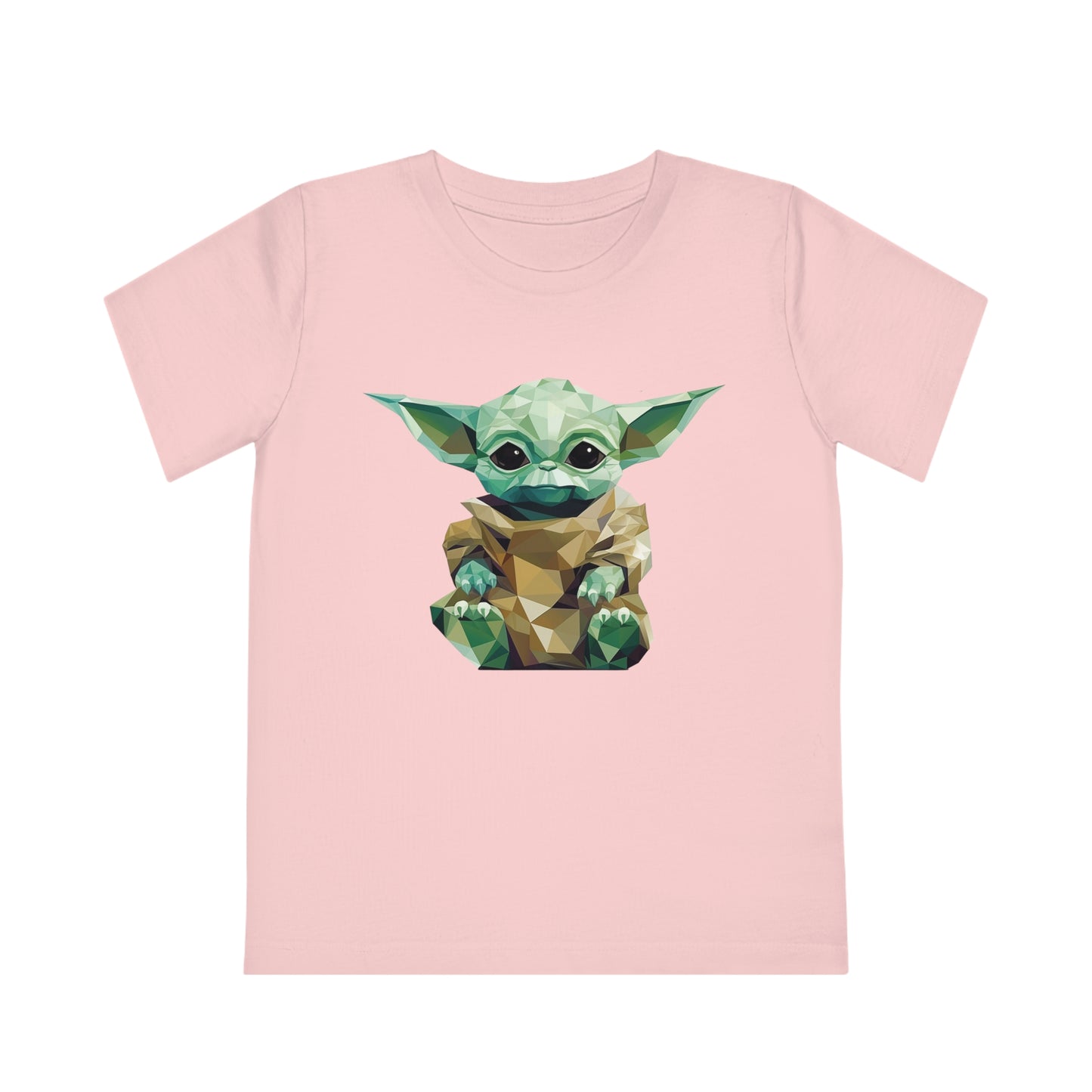 Baby Yoda Grogu Polygonal Kids T-Shirt - Embrace Adorable Adventure