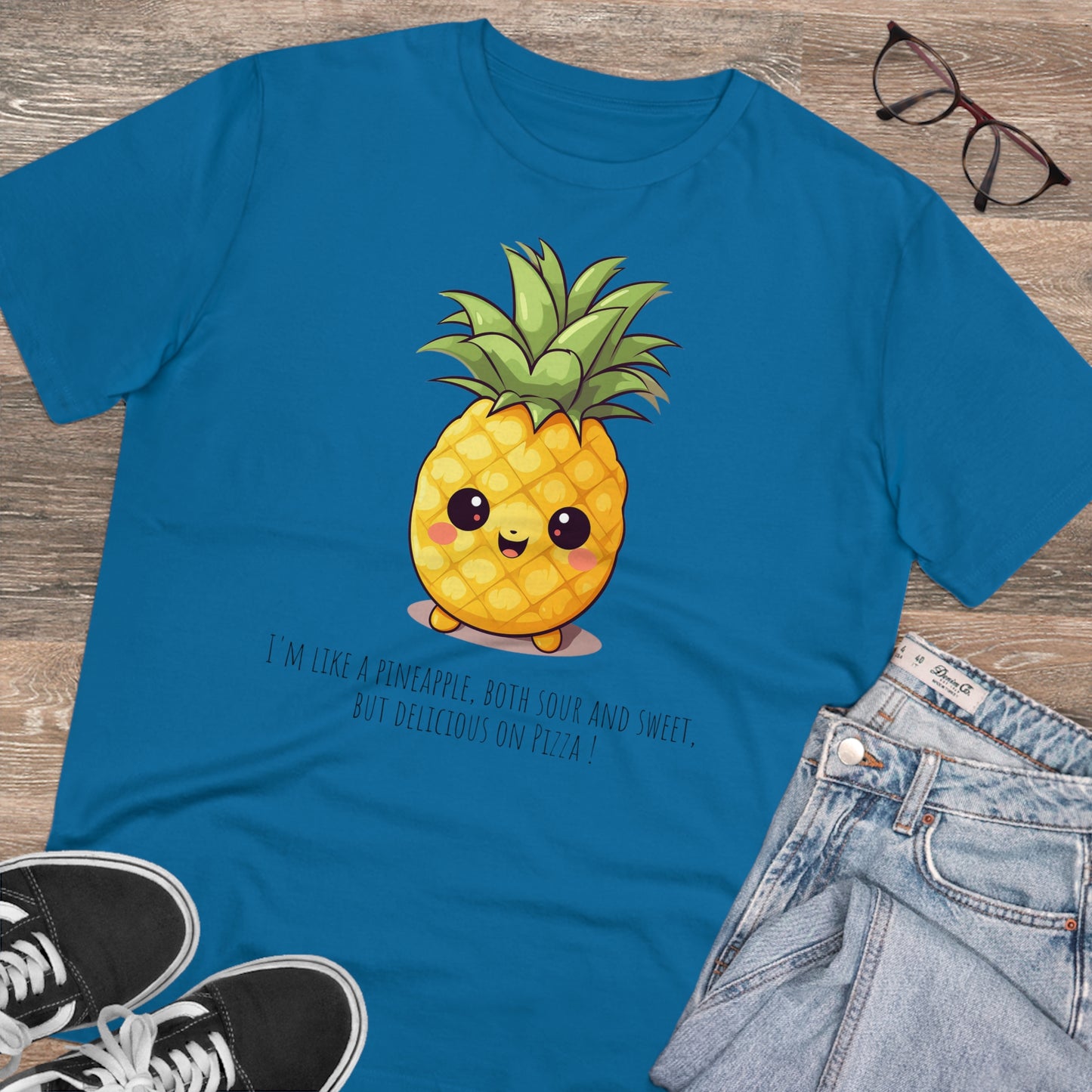 Eco-Friendly Pineapple T-Shirt with a Sweet & Sassy Slogan