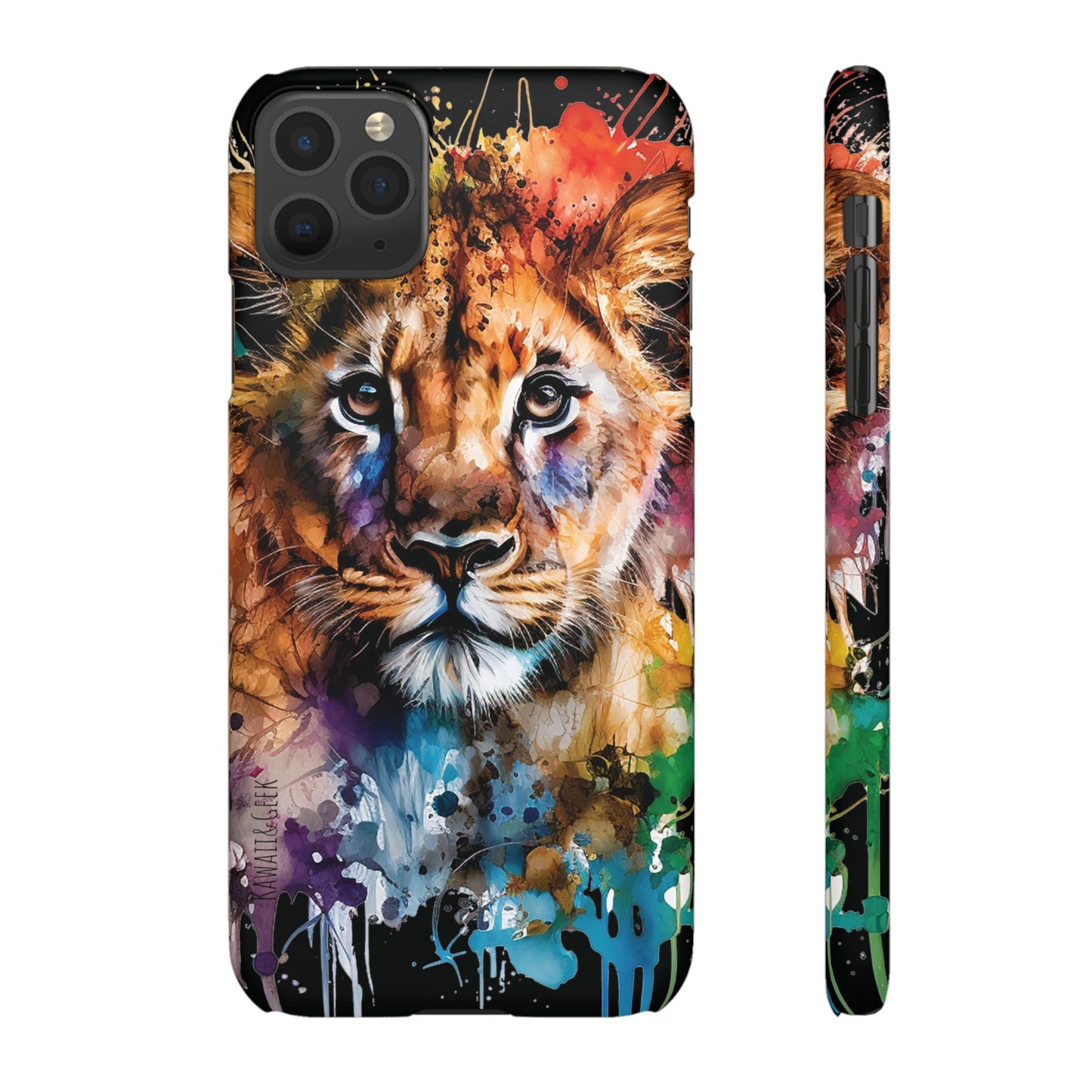 Watercolor Lion Cub Premium Phone Case