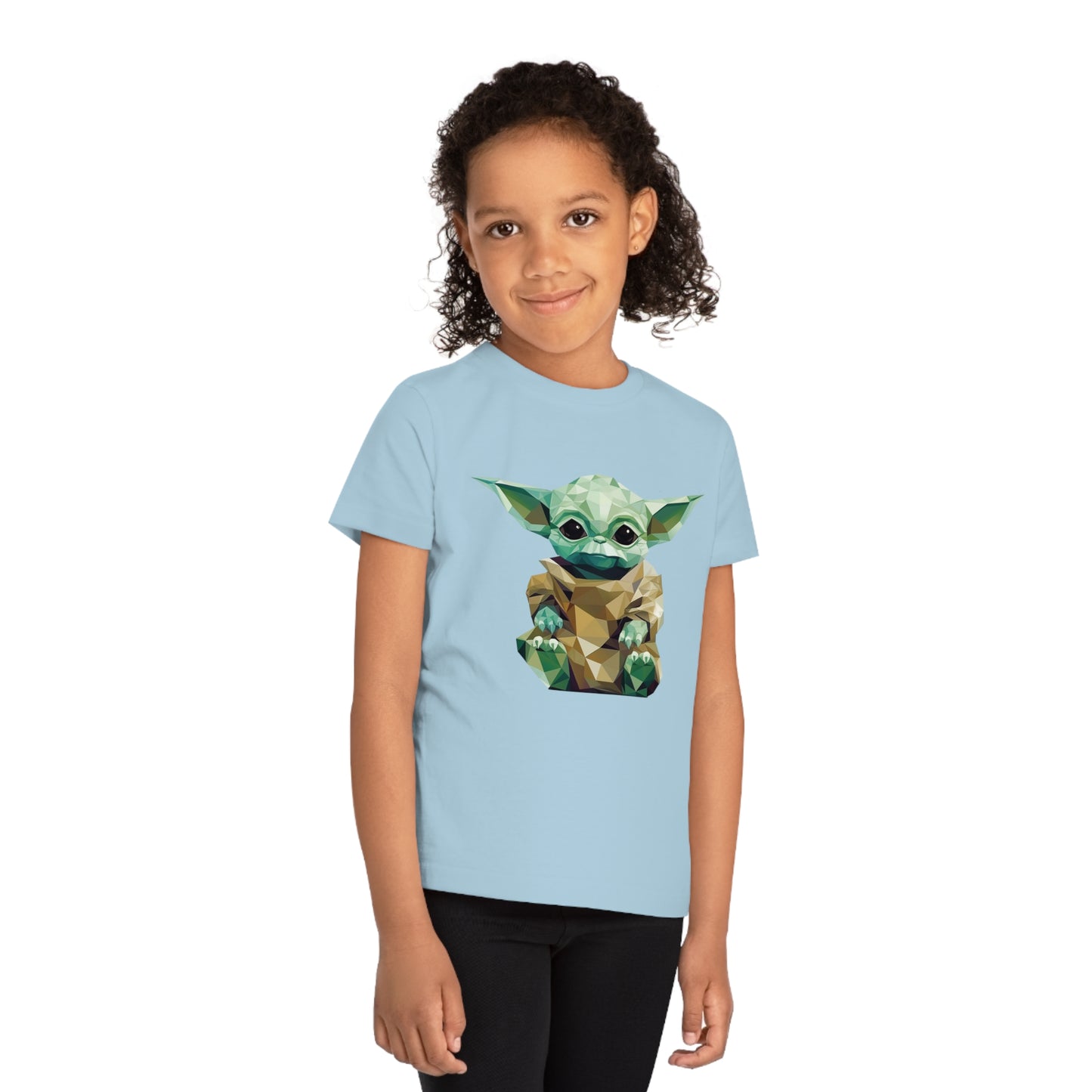 Baby Yoda Grogu Polygonal Kids T-Shirt - Embrace Adorable Adventure